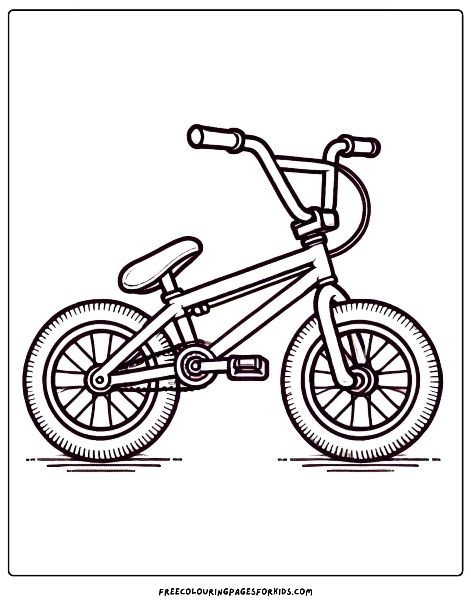 bmx bike coloring page