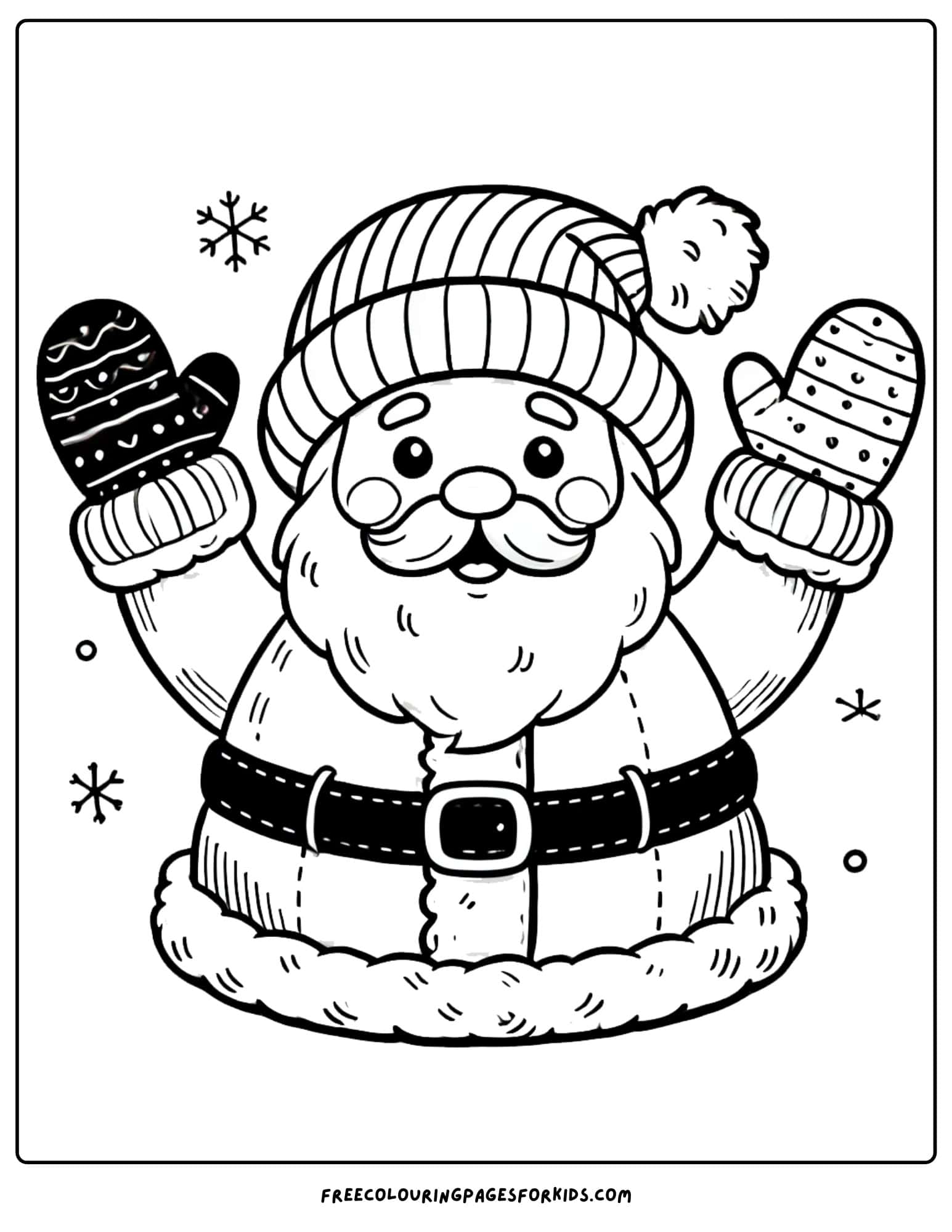 christmas in july santa colouring page