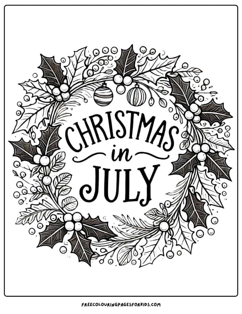 15 Christmas in July Colouring Pages Coloring For Kids