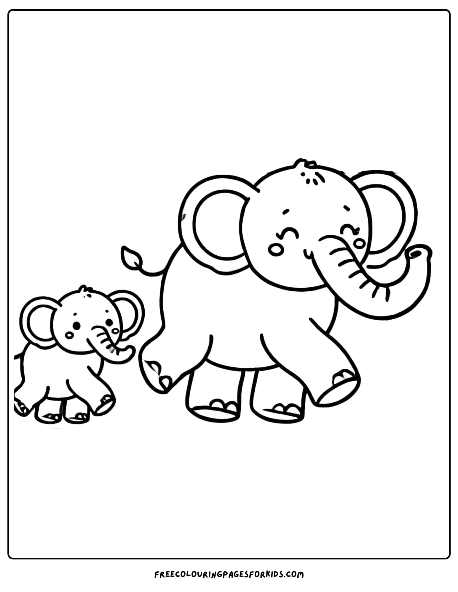 world elephant day family coloring page