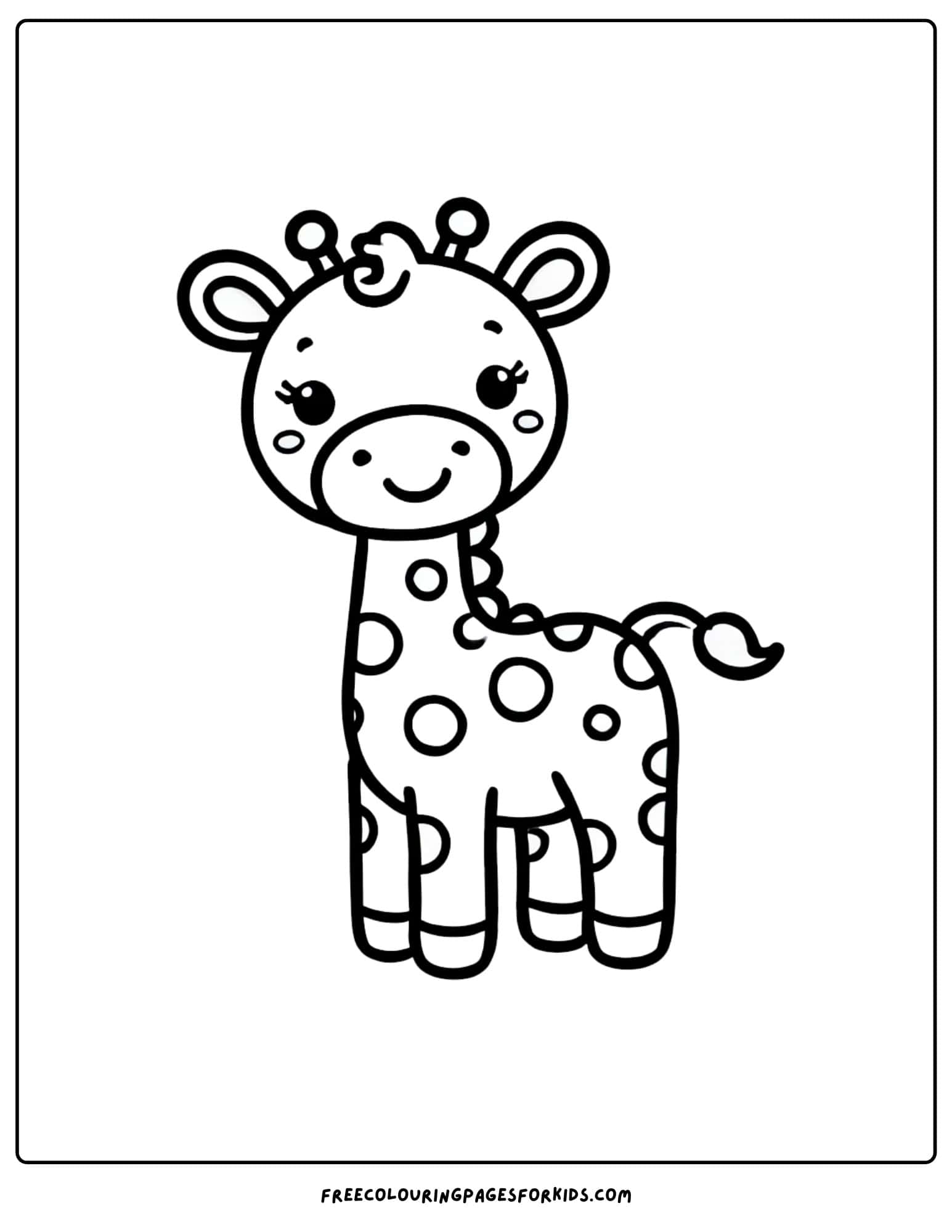 giraffe standing tall coloring page