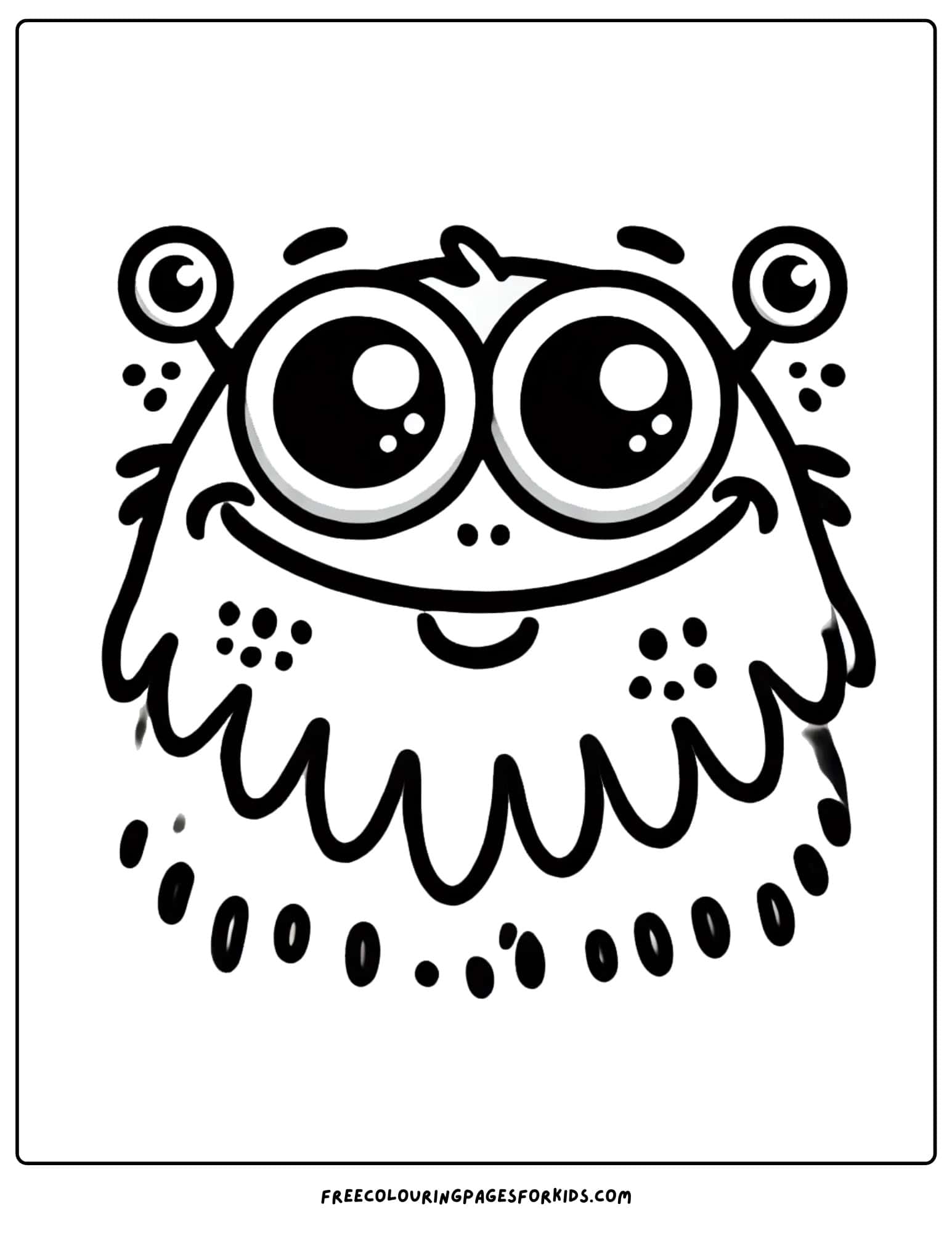 halloween monster coloring page