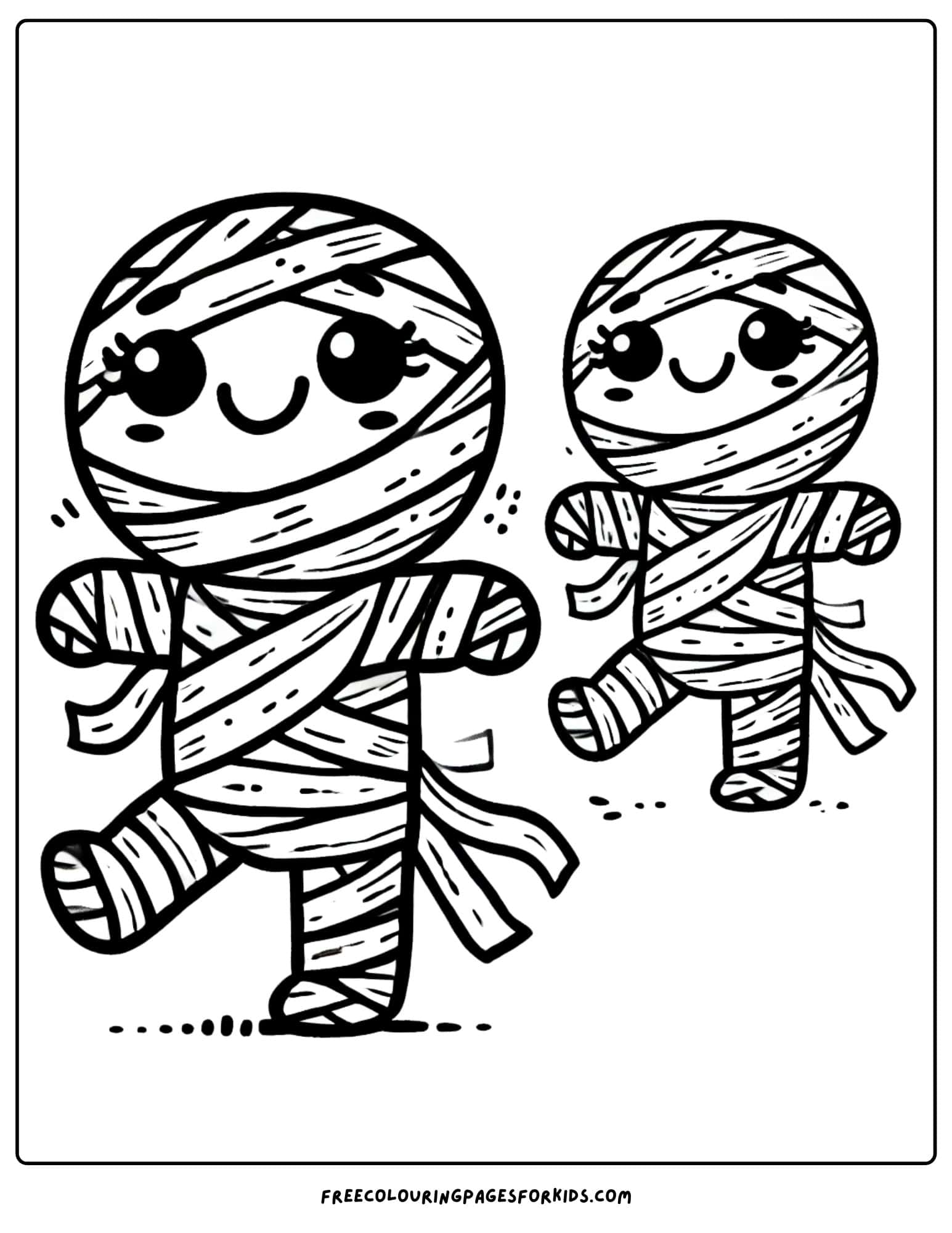 halloween mummy coloring page