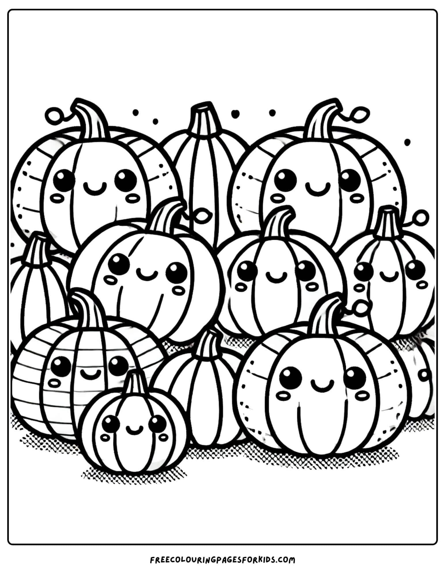 halloween pumpkin patch coloring page