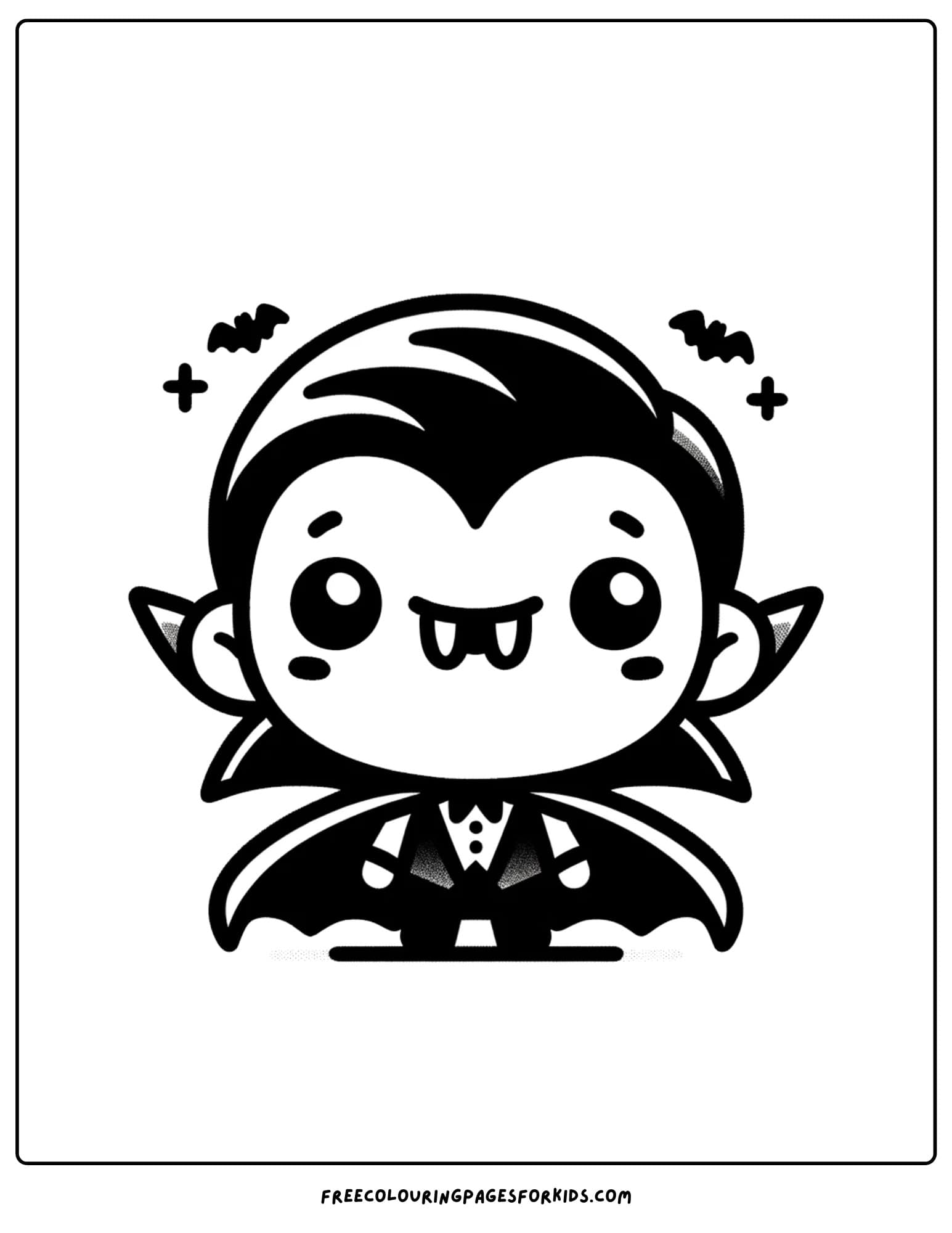 halloween vampire coloring page