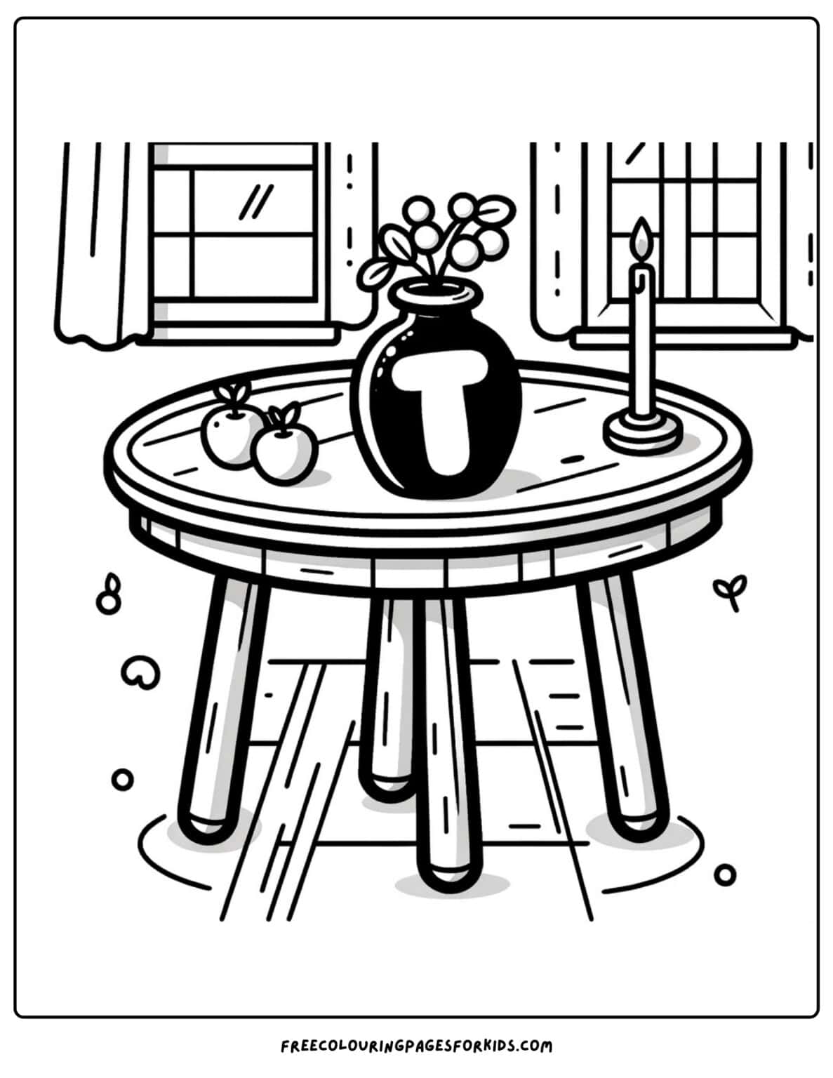 15 Letter T Coloring Pages