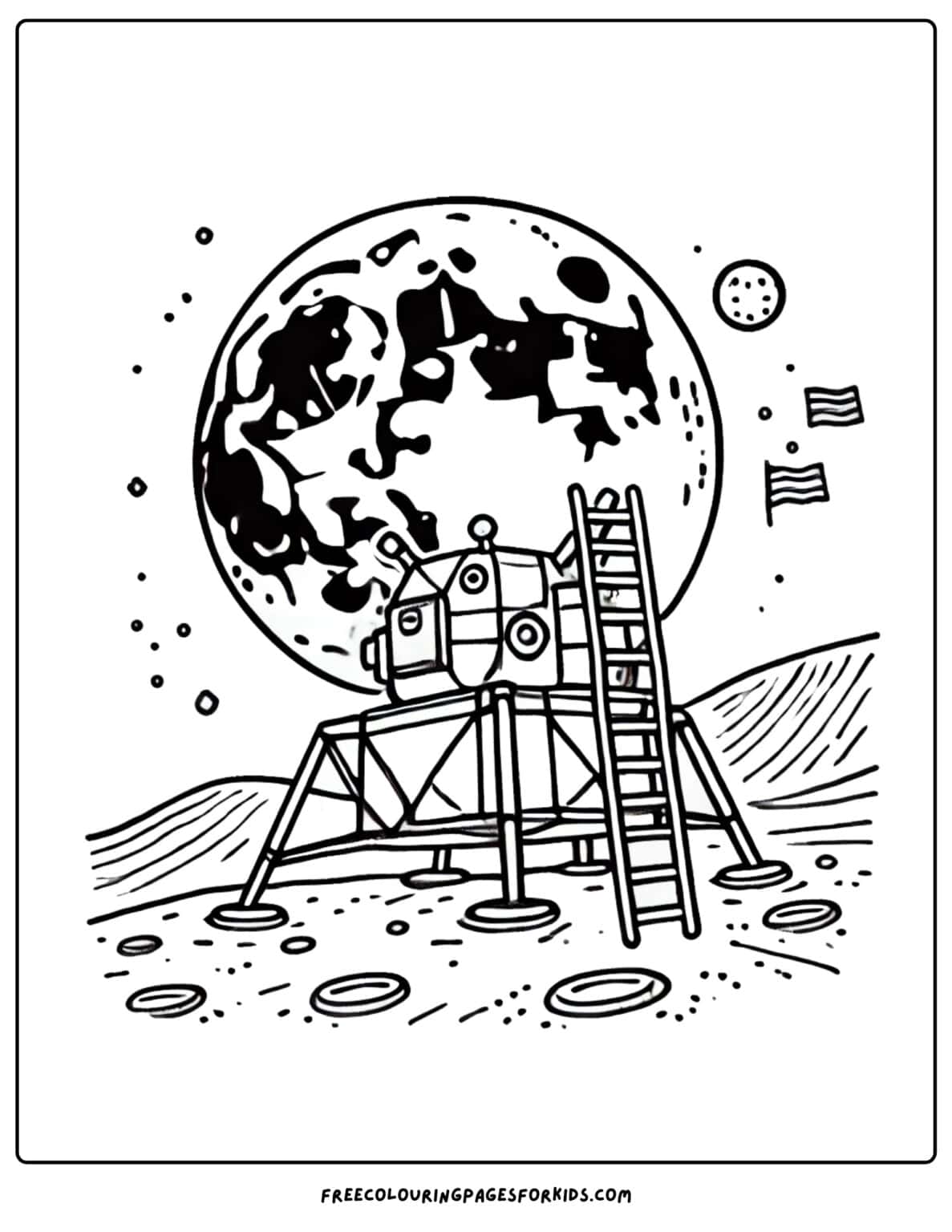 12 Moon Landing Coloring Pages Coloring For Kids