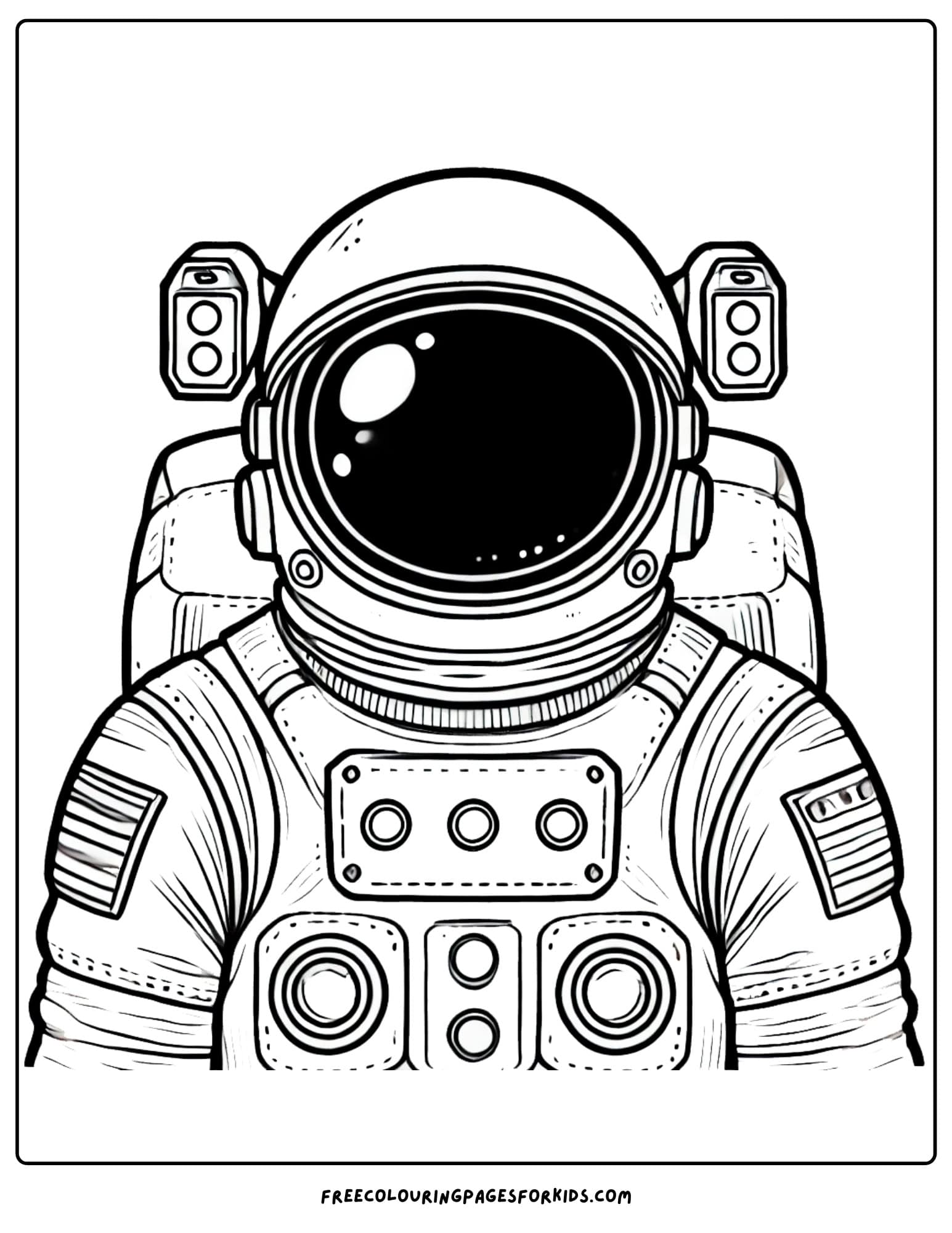 moon landing space suit coloring page