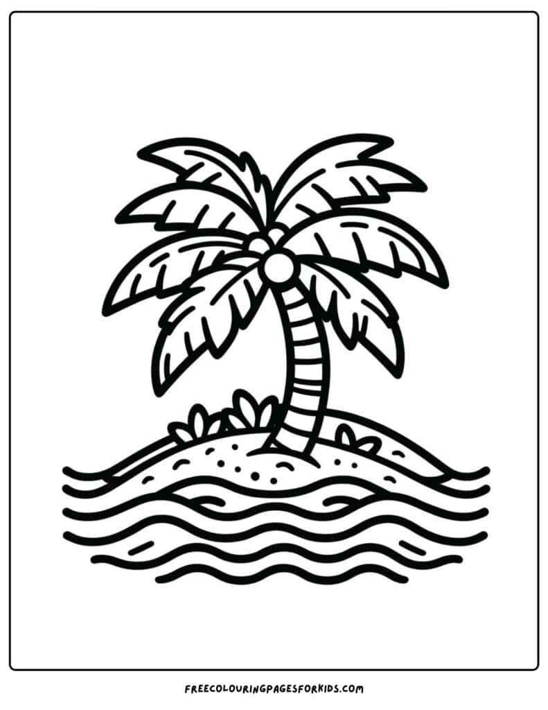 17 Palm Tree Coloring Pages