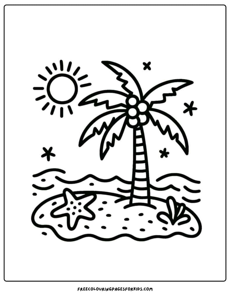 17 Palm Tree Coloring Pages