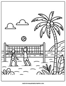 19 Volleyball Coloring Pages
