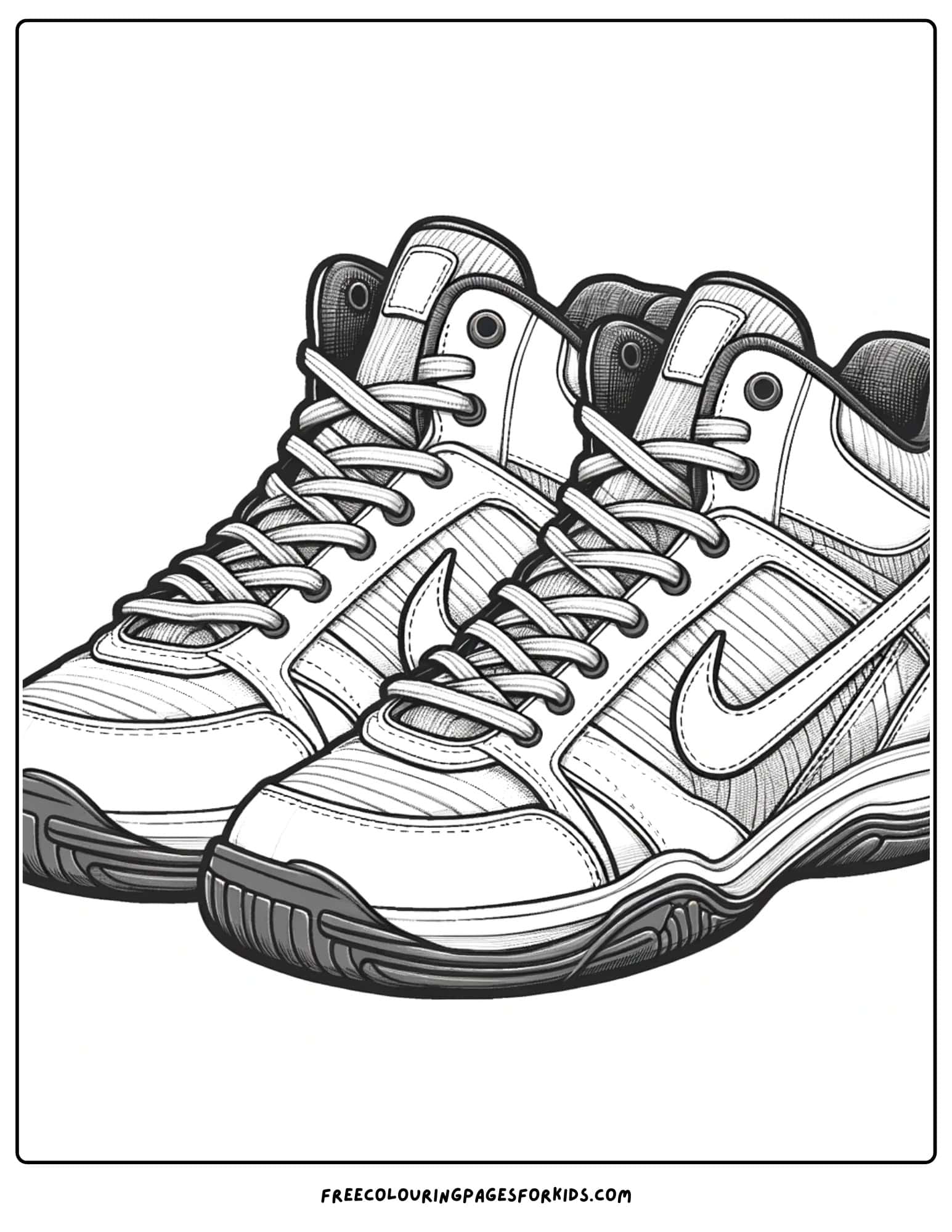 volleyball shoes coloring page