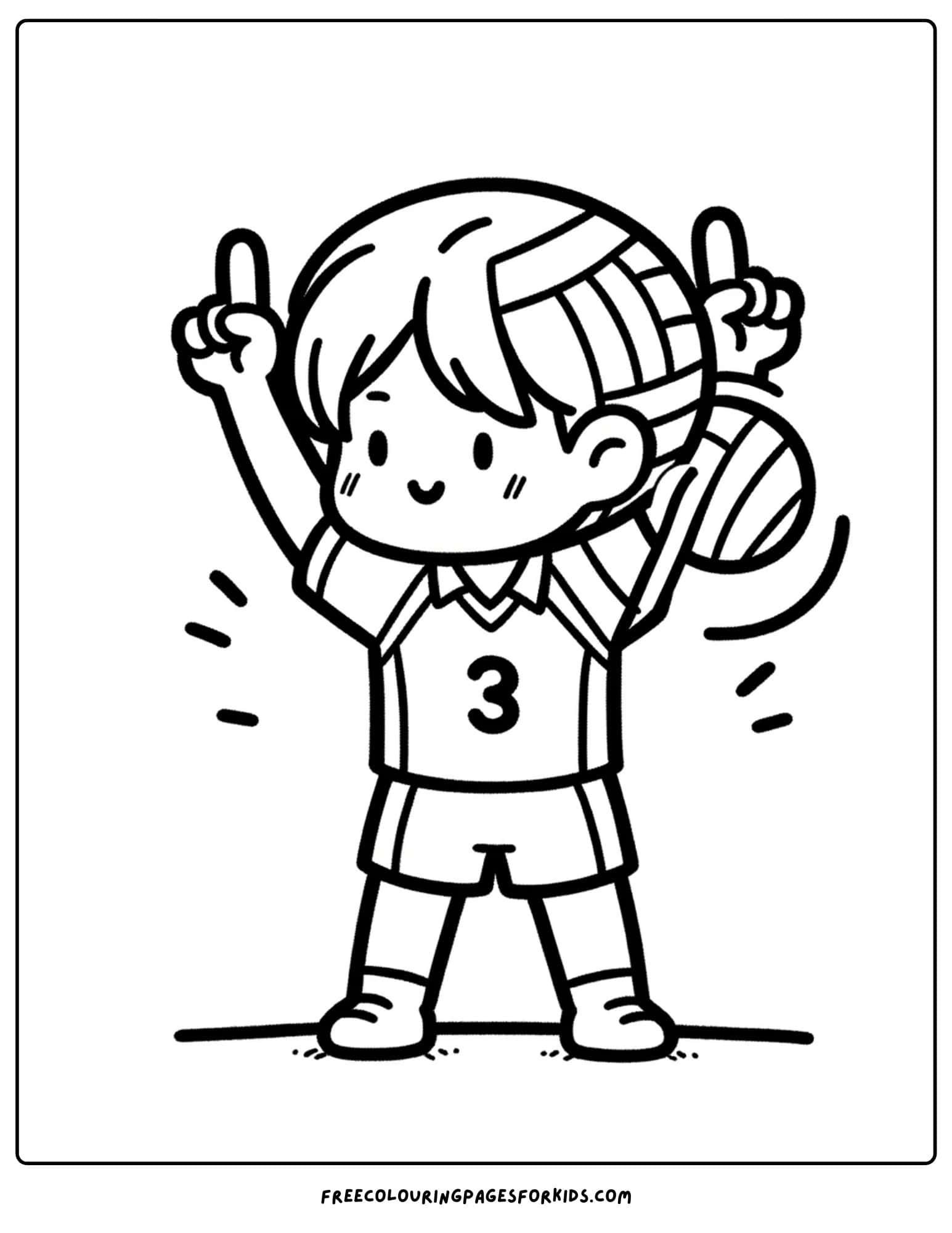 volleyball victory celebration coloring page