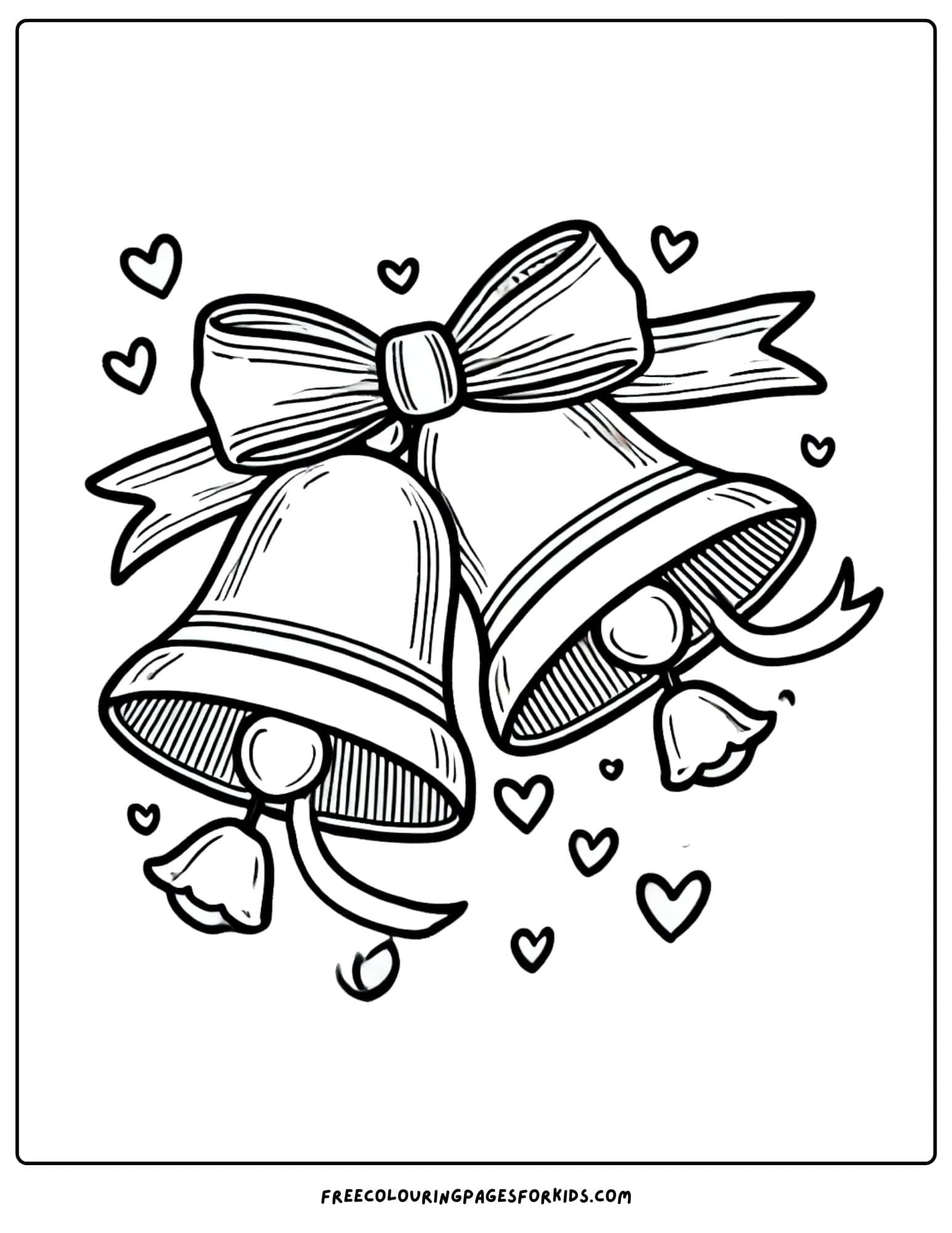 wedding bells coloring page