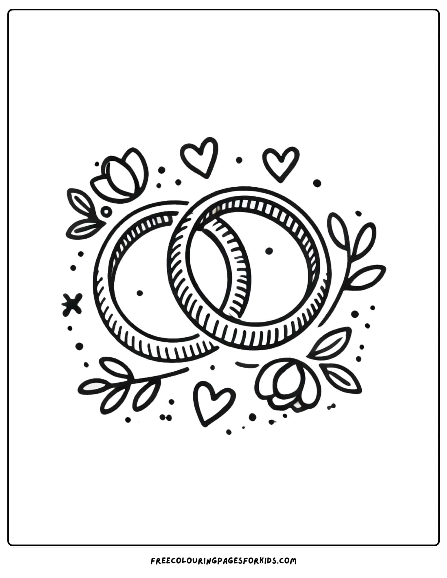 wedding rings coloring page