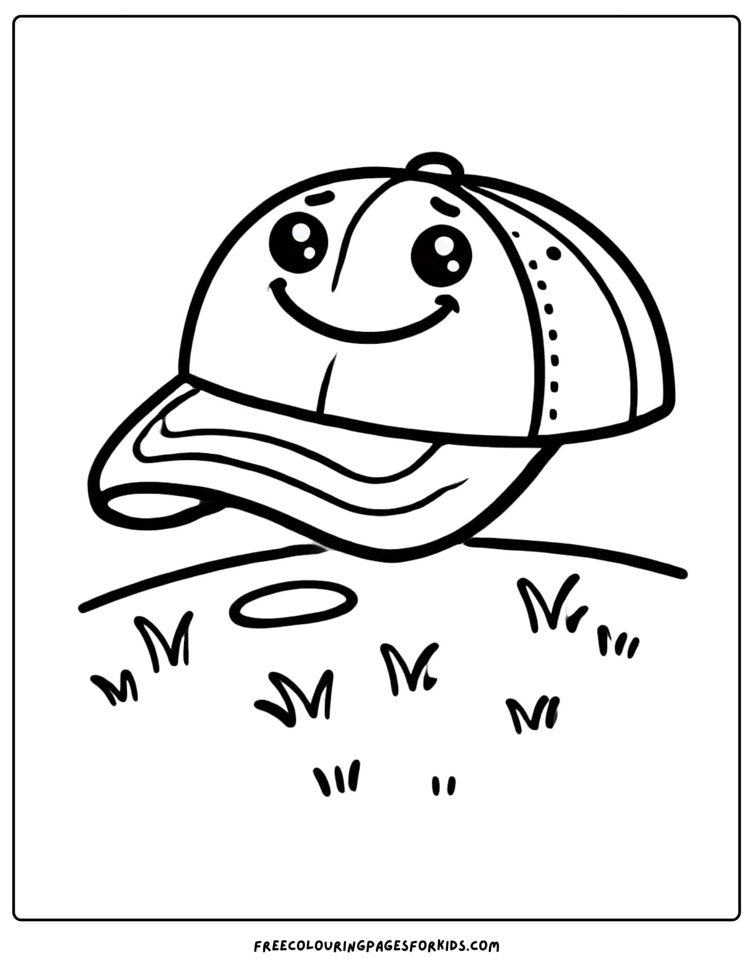 baseball cap coloring page