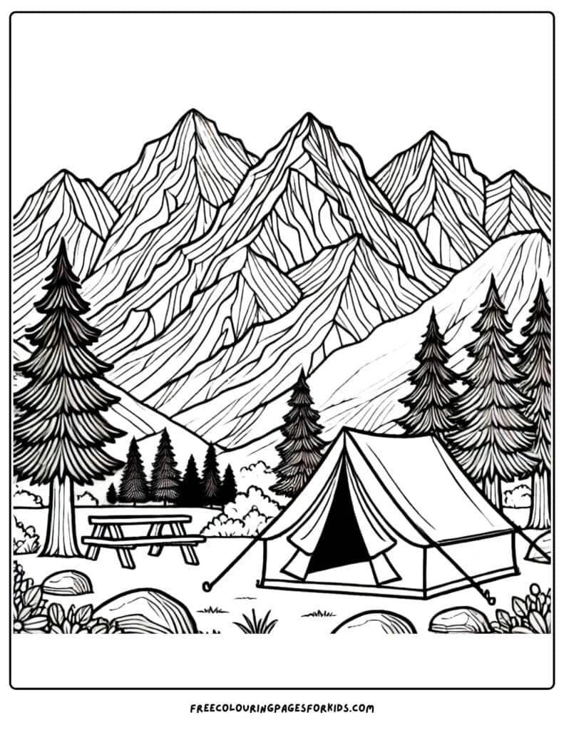 25 Camping Coloring Pages
