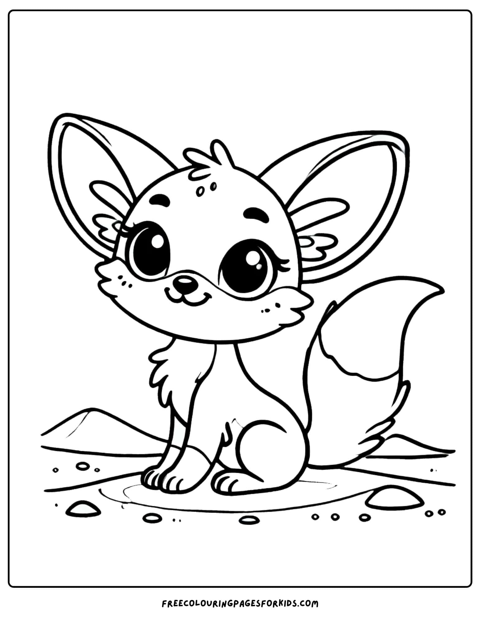 desert fox coloring page