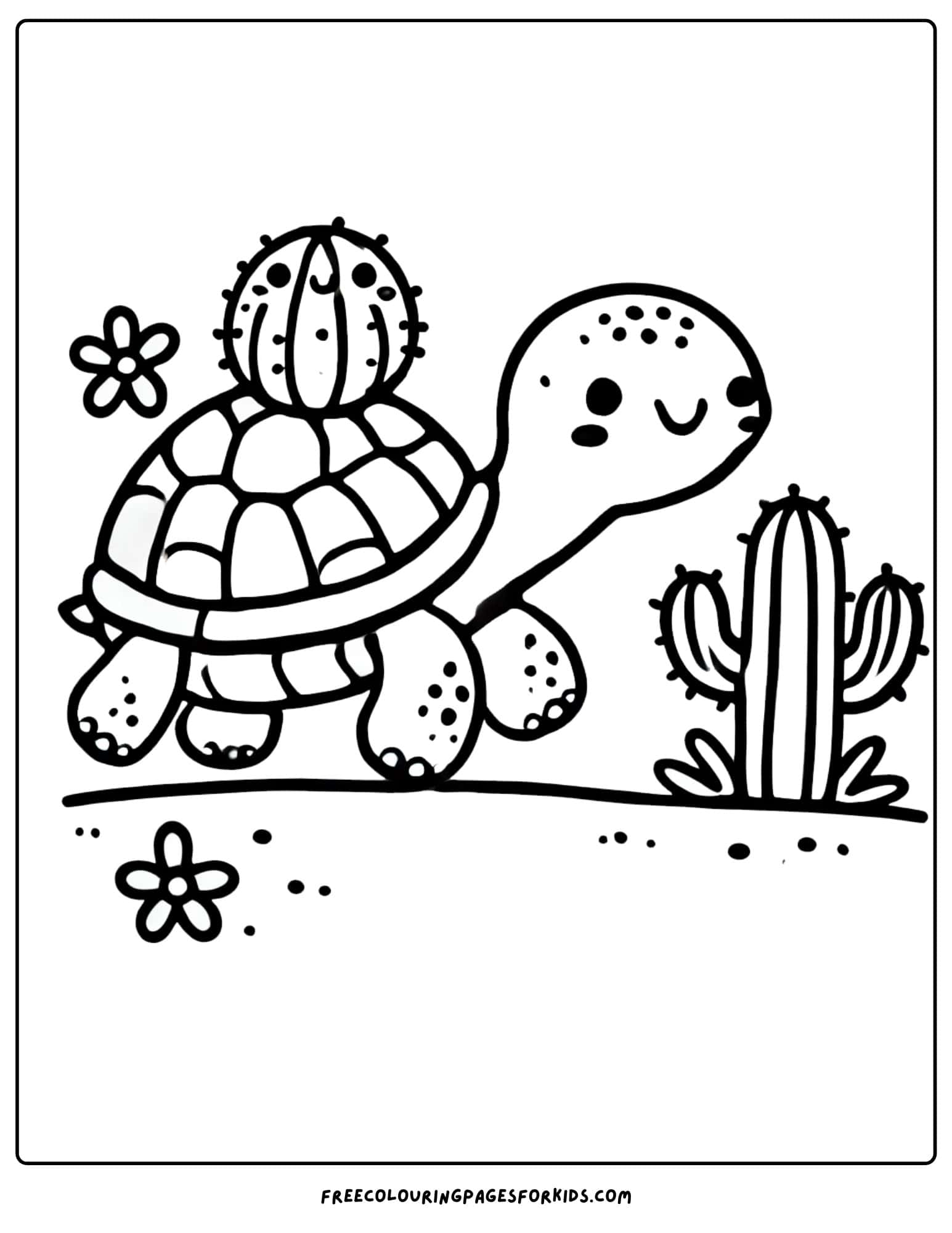 desert turtle coloring page