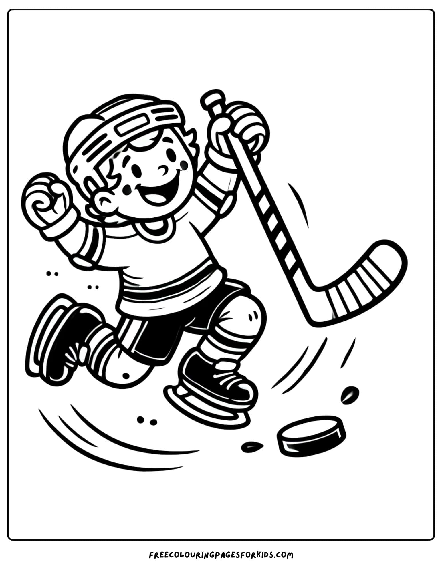 ice hockey player celebrating page