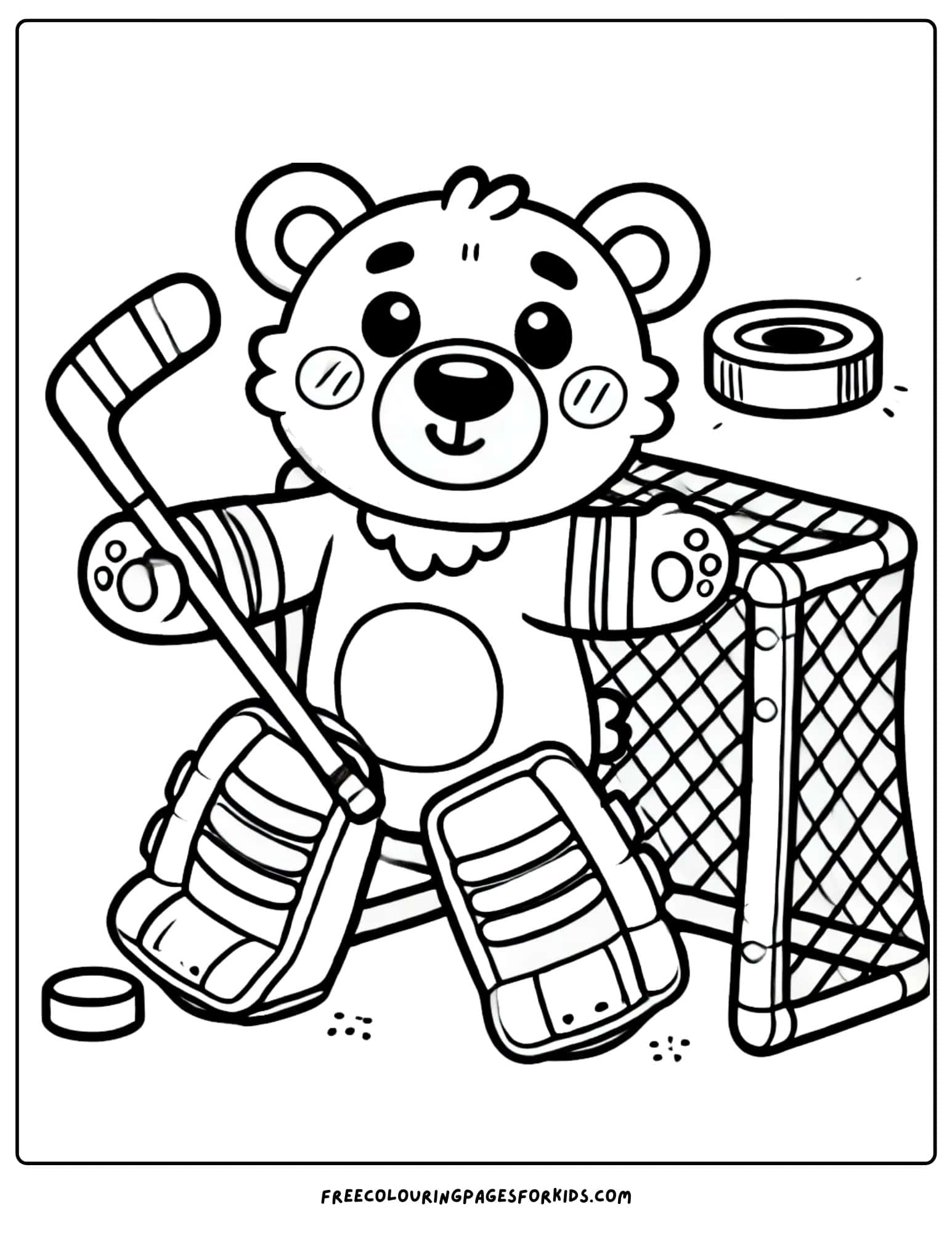 ice hockey polar bear goalie page