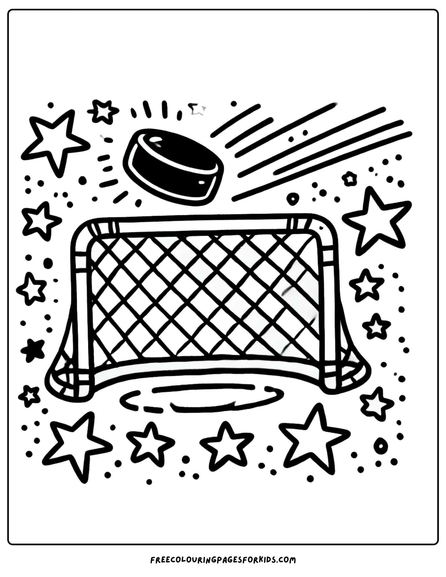 ice hockey net with puck page