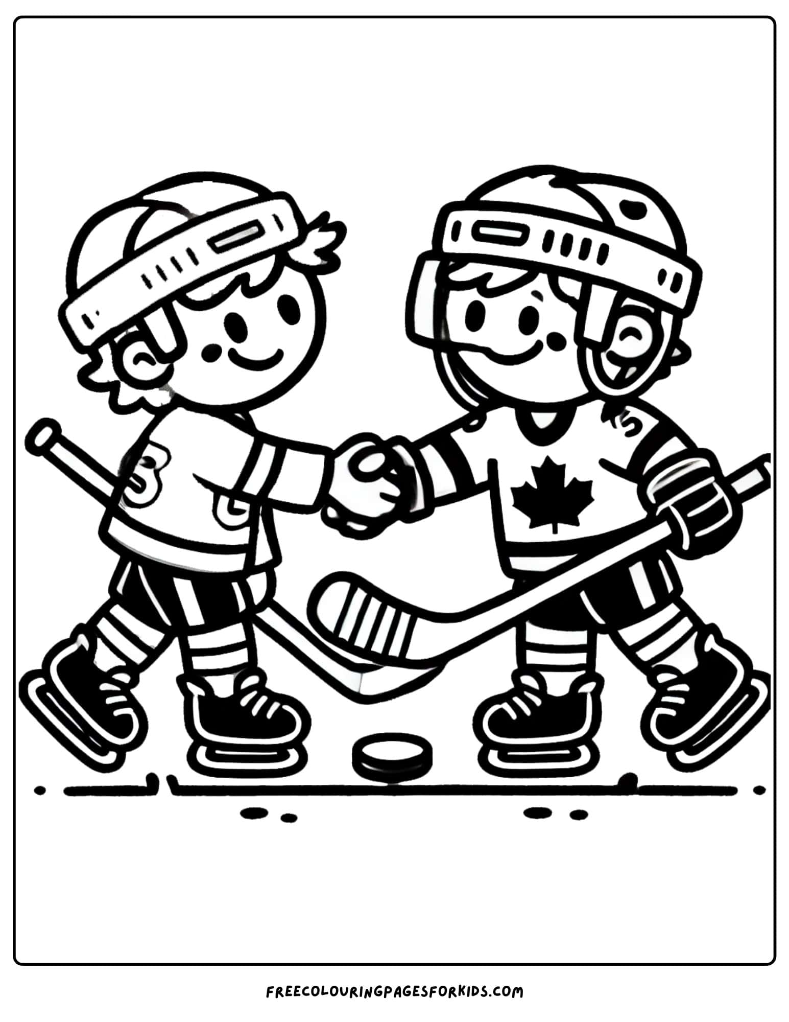 ice hockey players shaking hands page