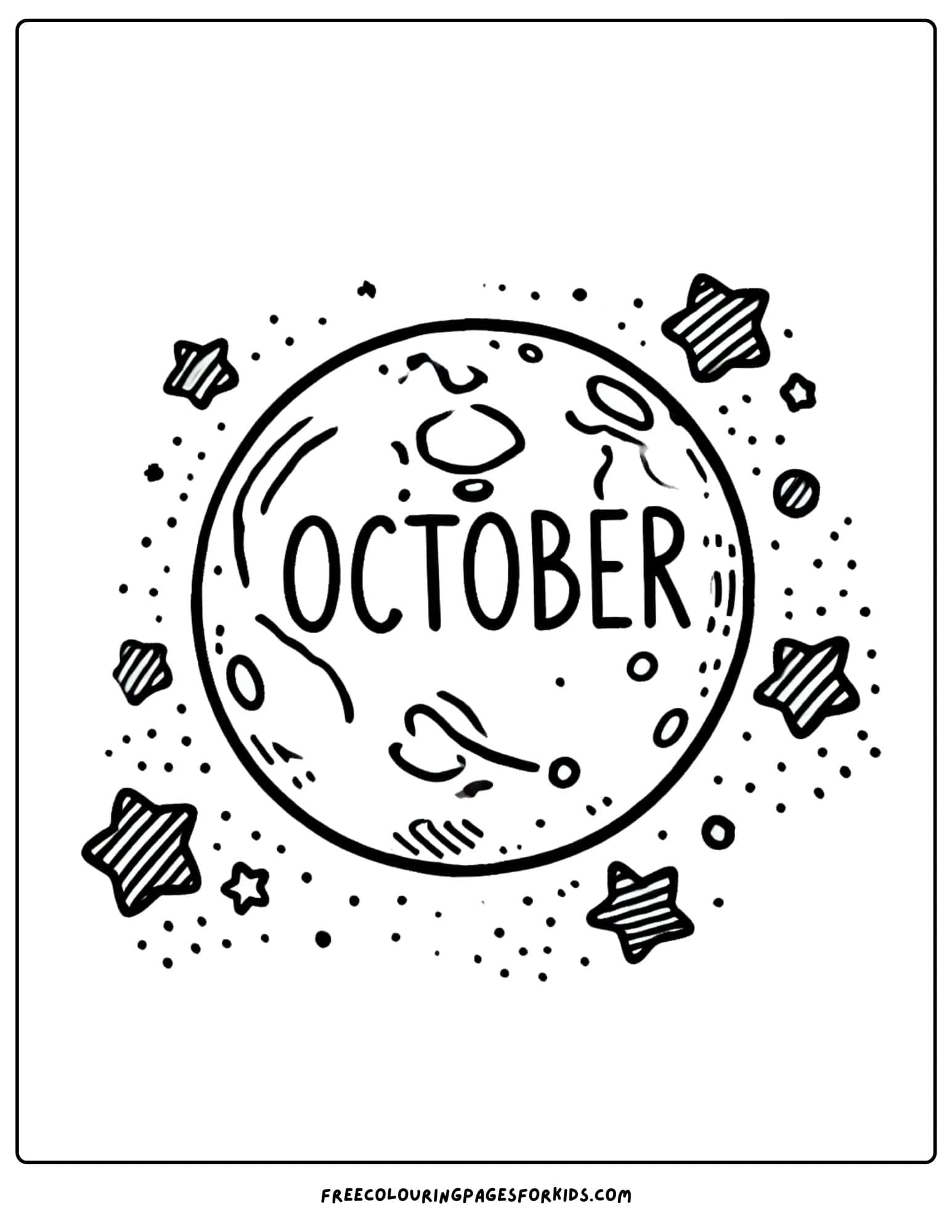 october full moon coloring page