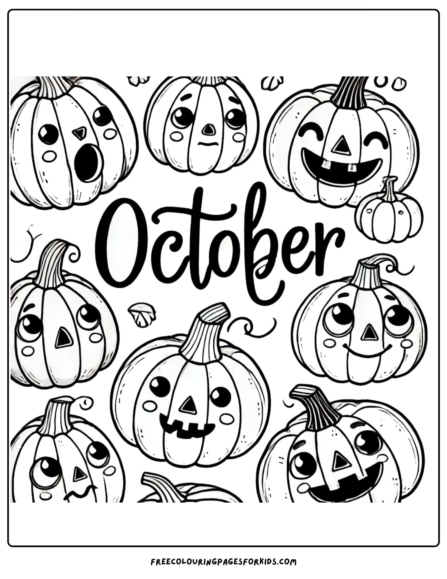 october hack o lanterns coloring page