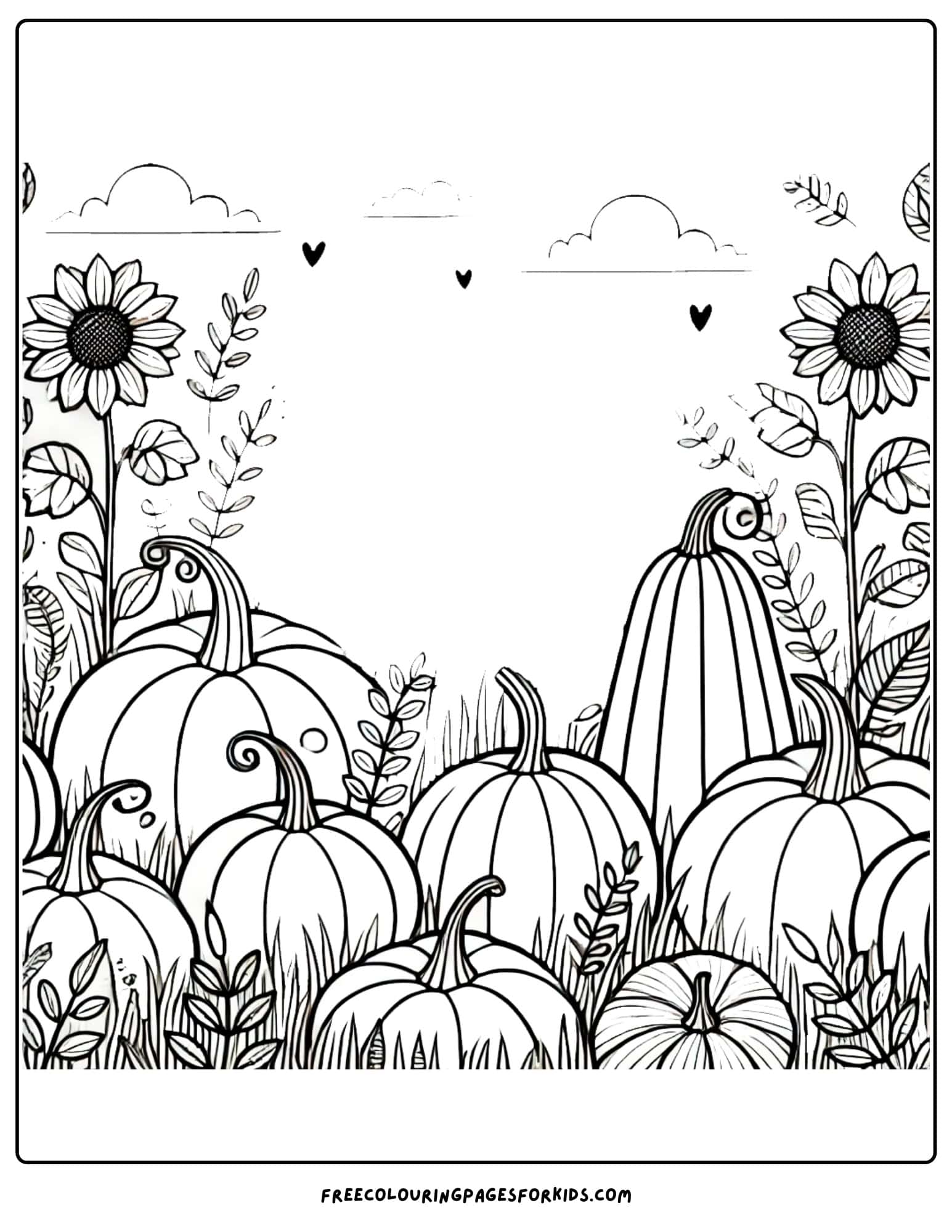 pumpkin patch coloring page