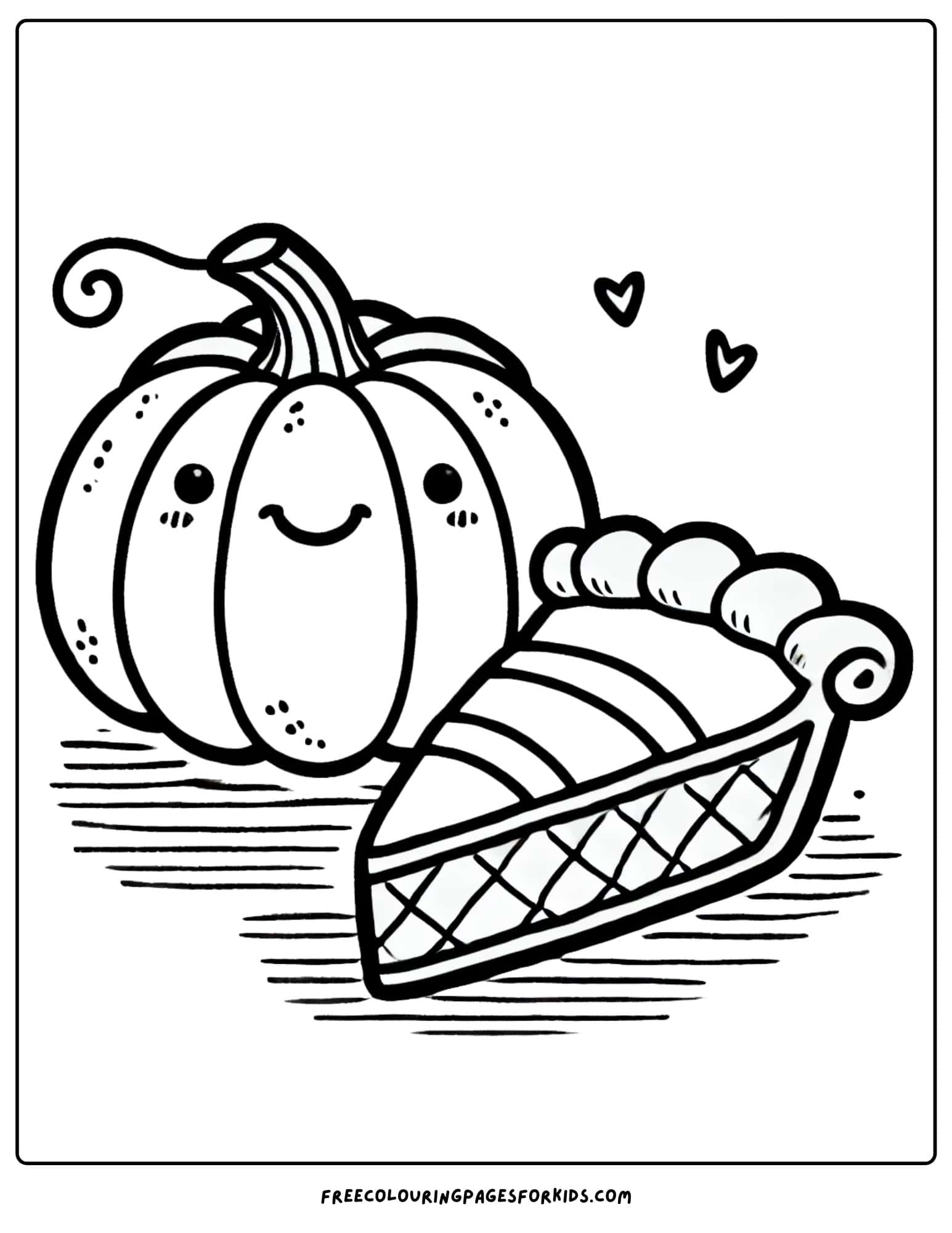 pumpkin pie coloring page