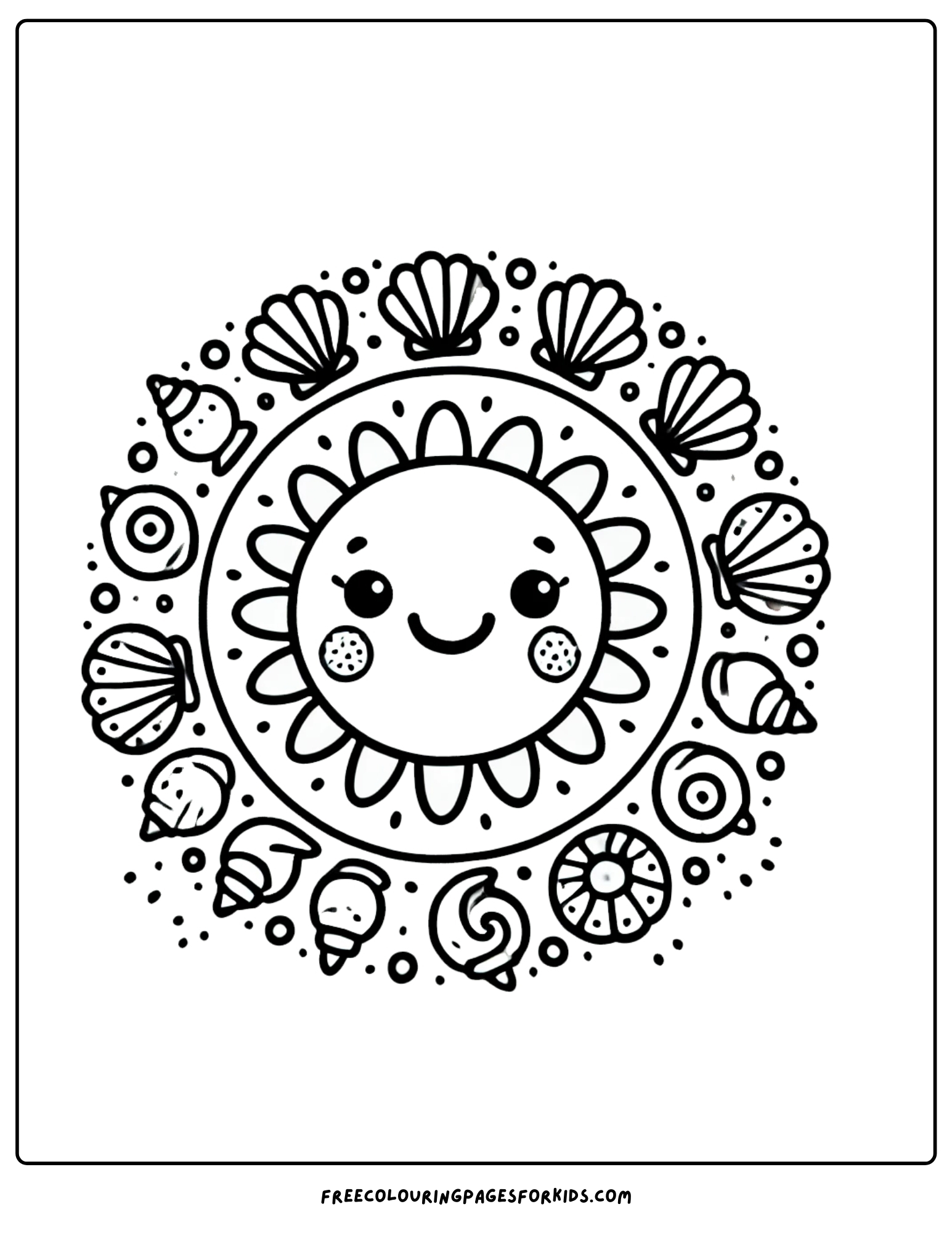 shell around the sun coloring page