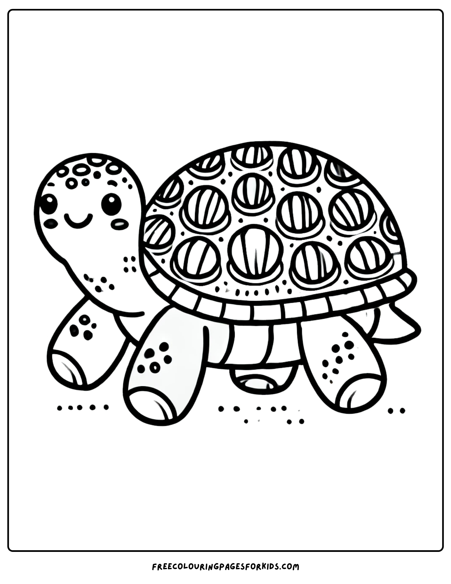 shell turtle coloring page