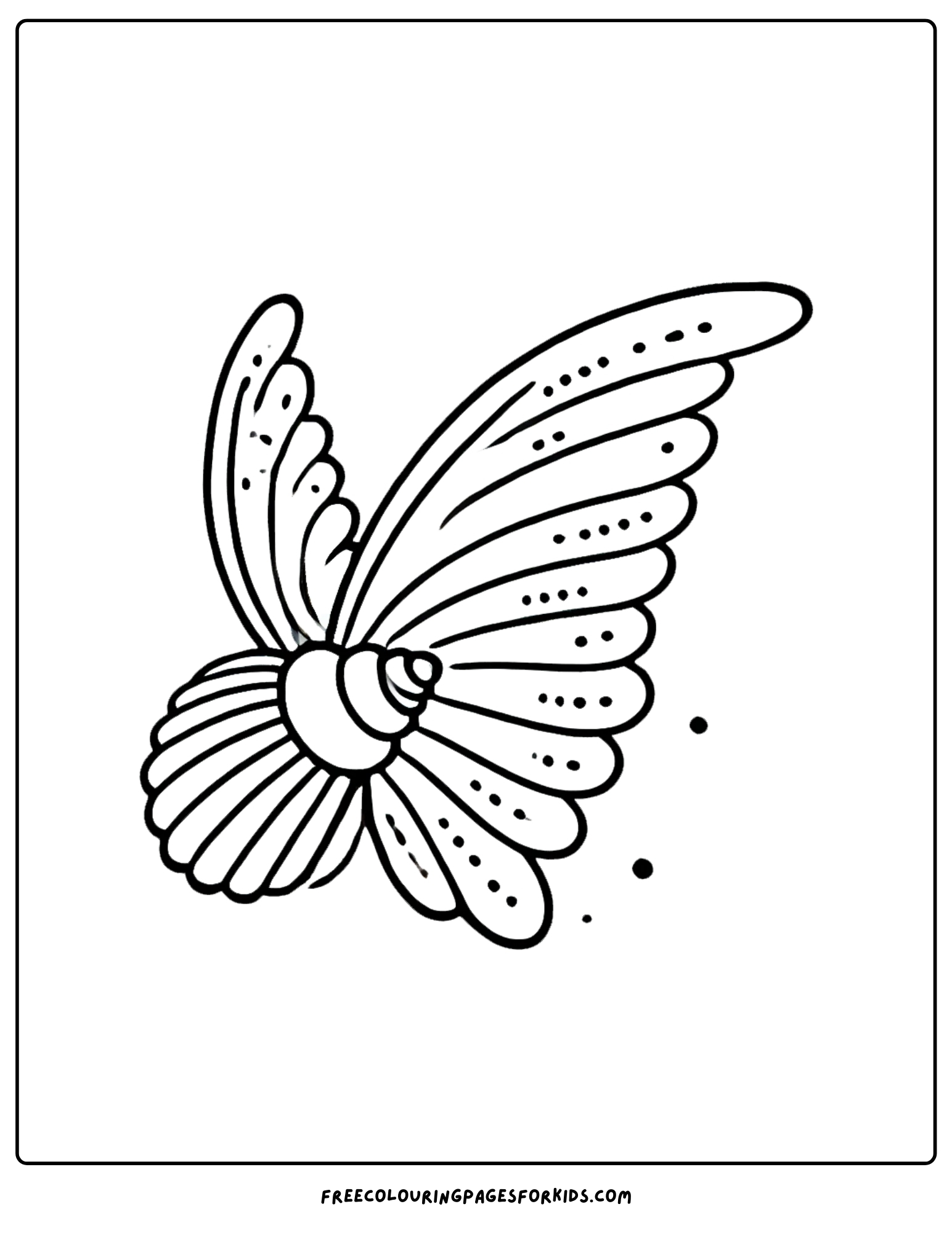 shell with wings coloring page