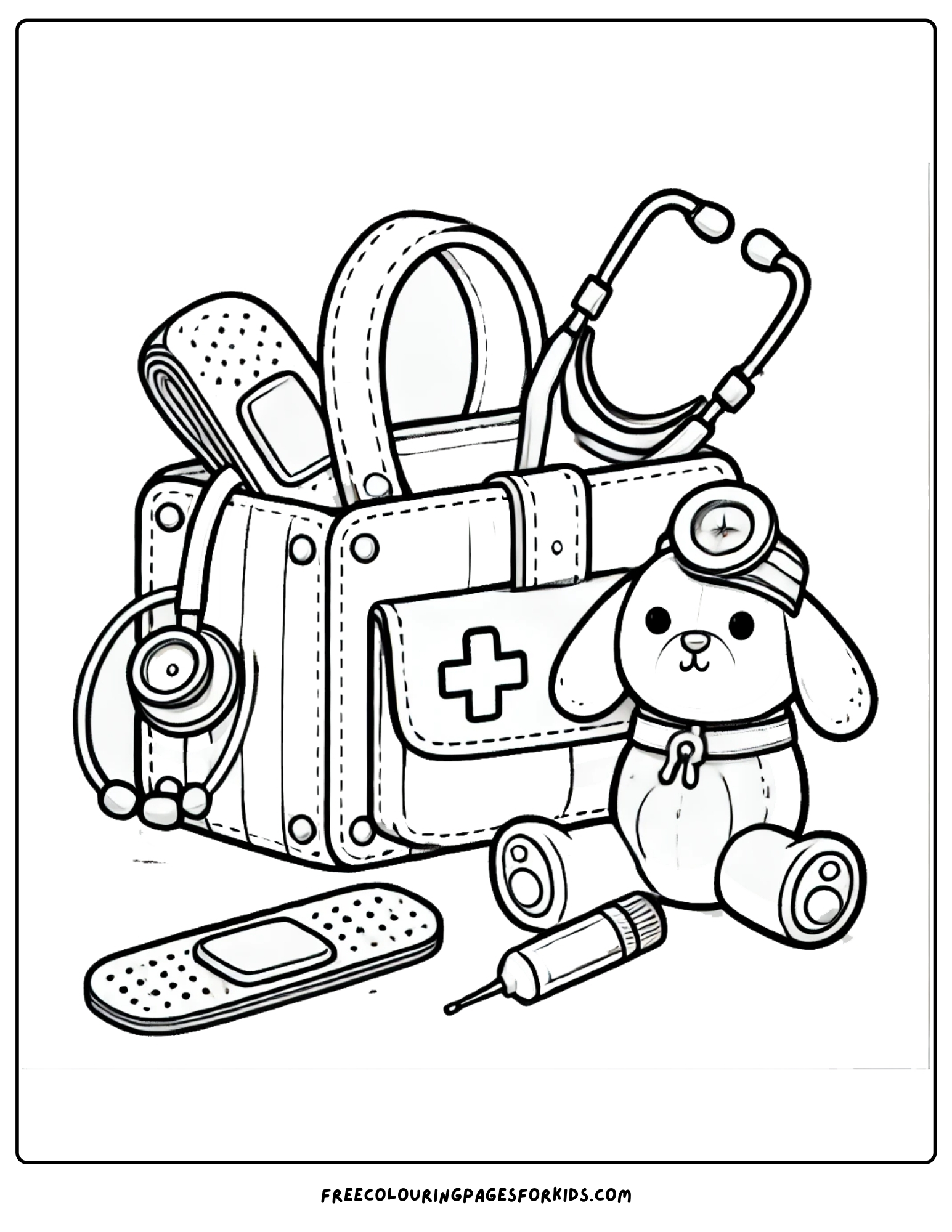 doctor bag coloring page