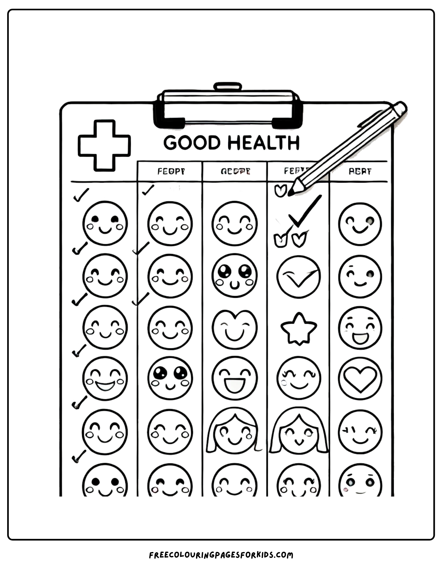 doctor medical chart coloring page