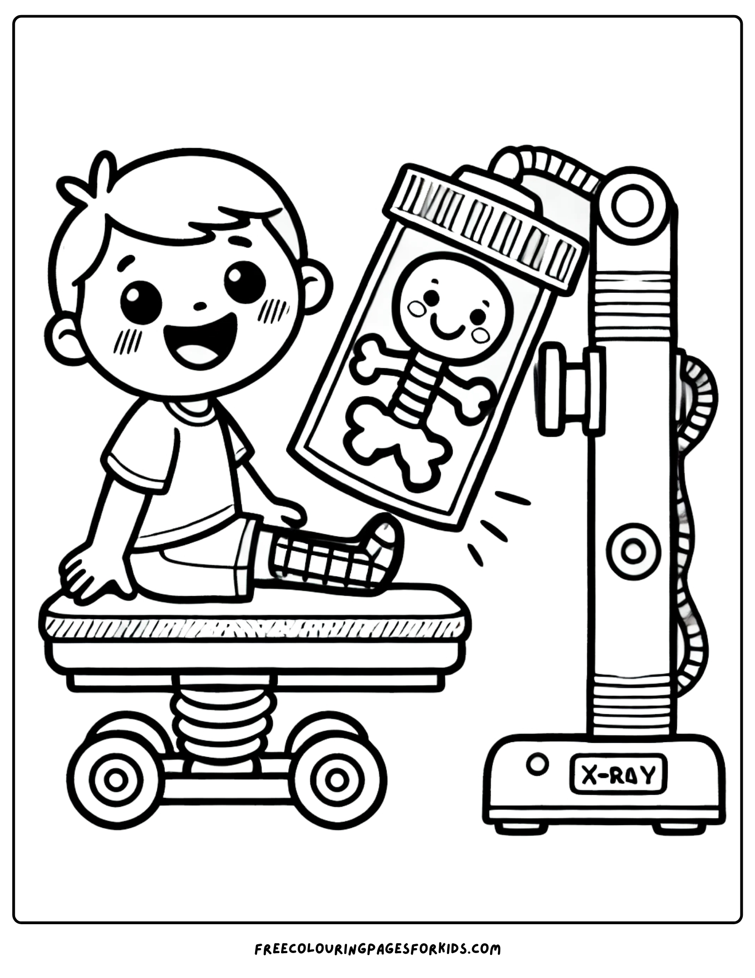 doctor x-ray coloring page