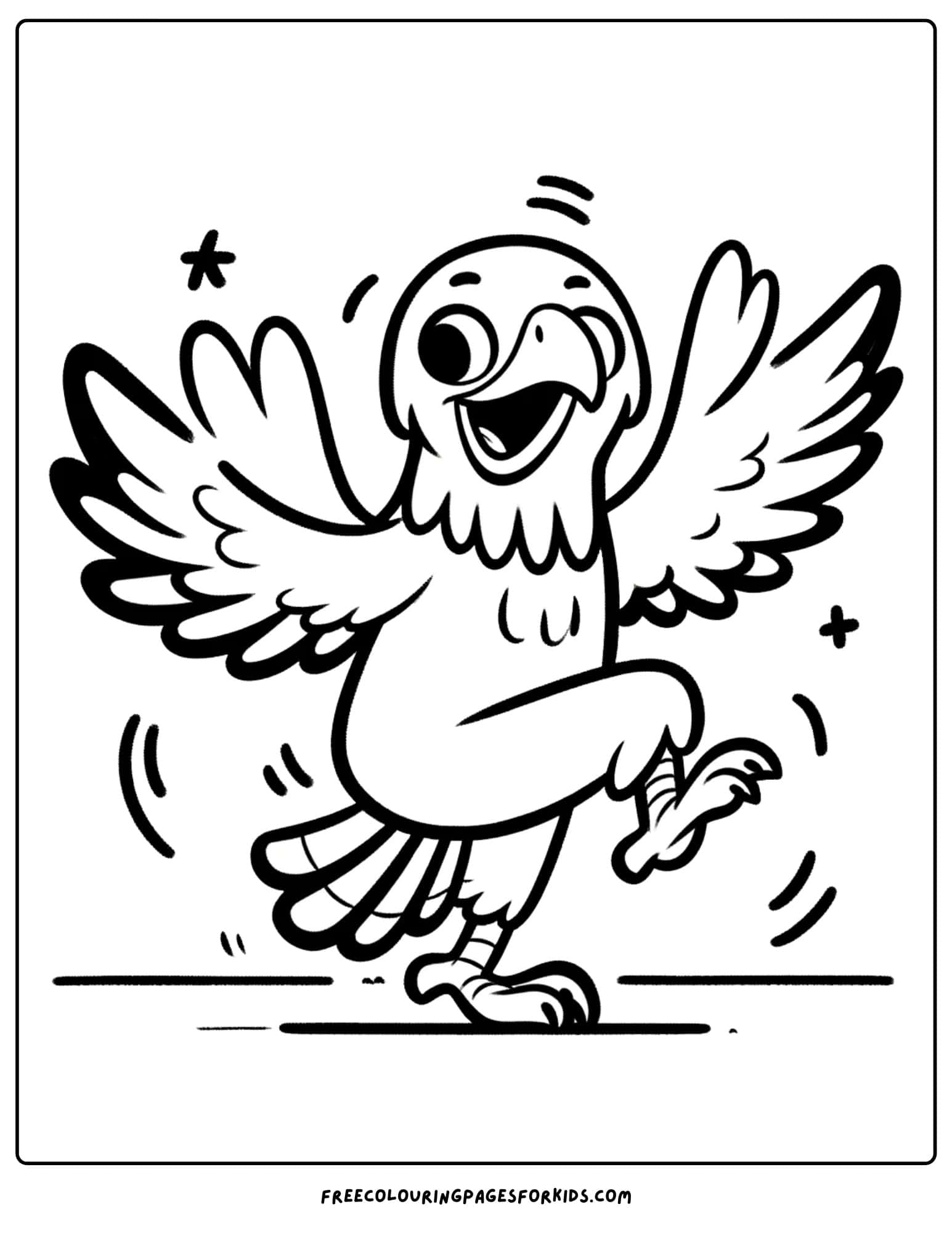 eagle dancing coloring page