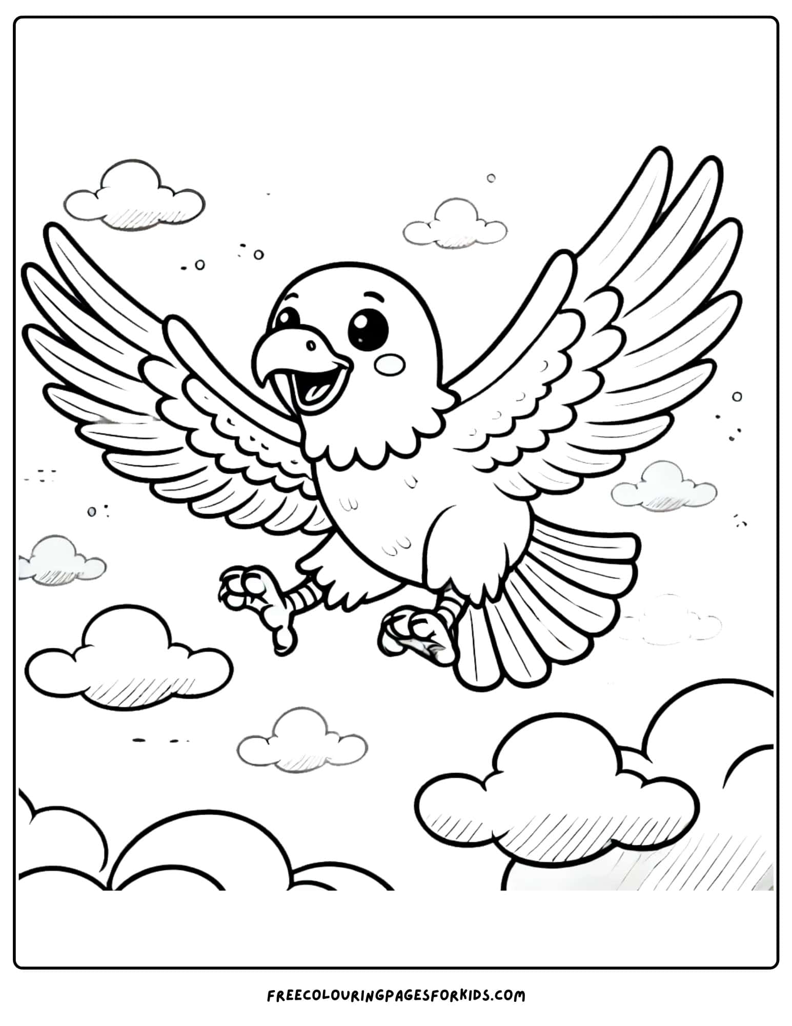 eagle soaring in the sky coloring page