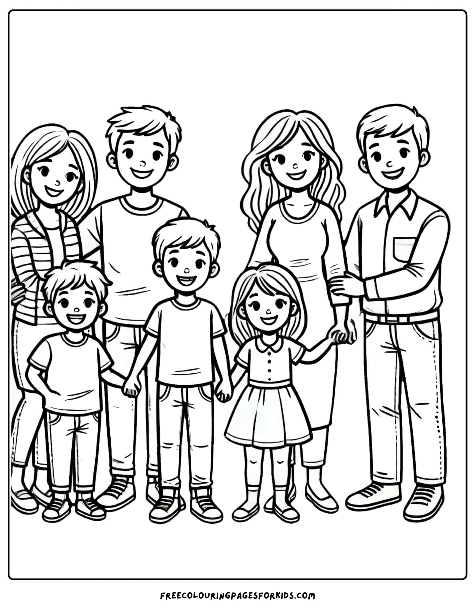 family portrait coloring page