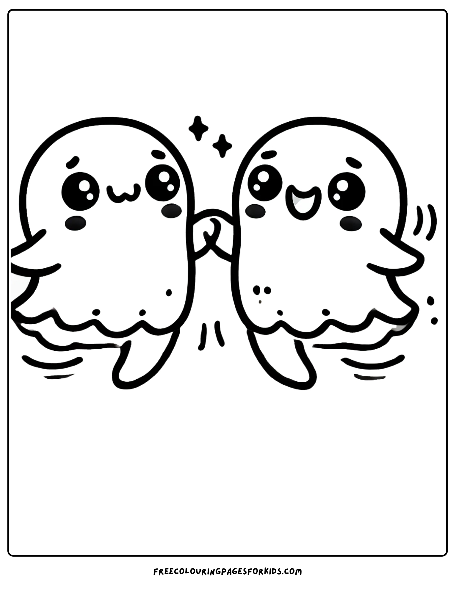 ghost dancing in the air coloring page