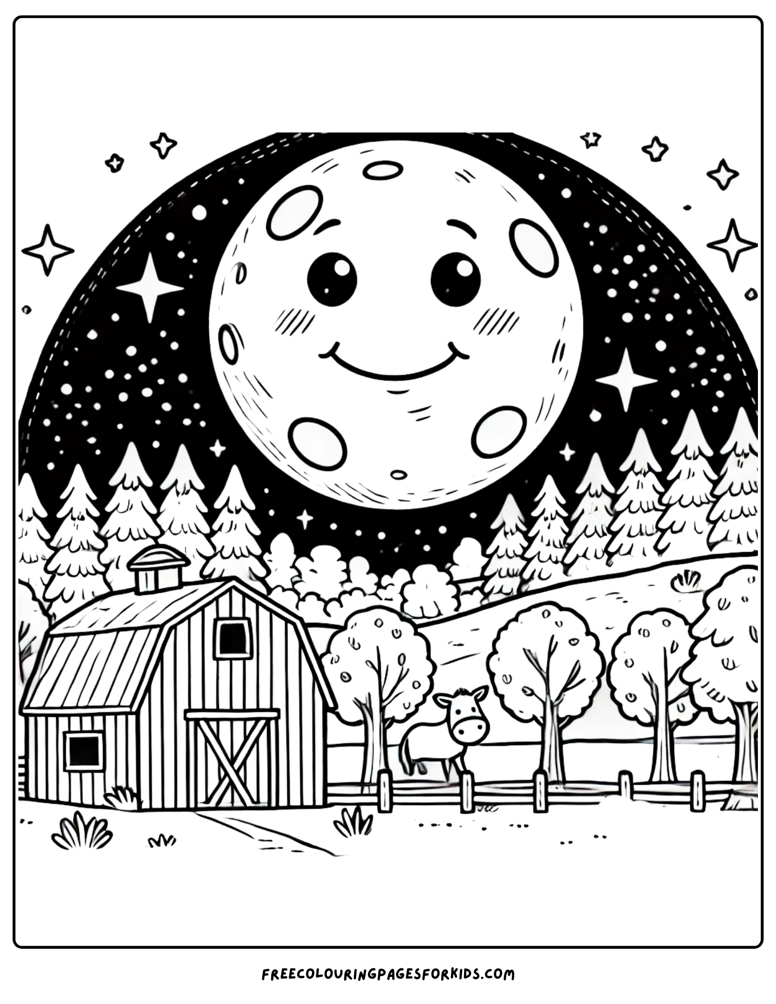 harvest moon coloring page