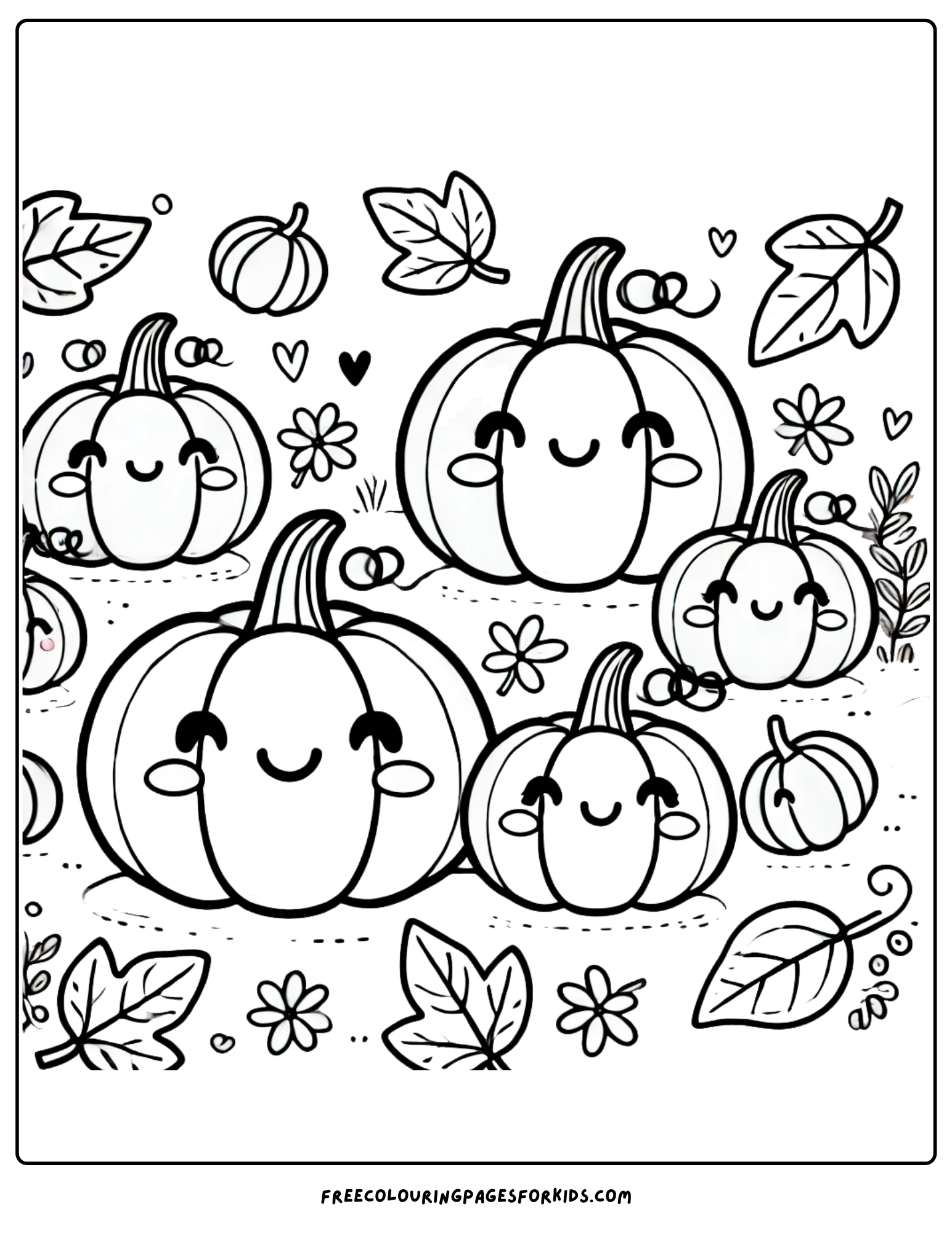 harvest pumpkin patch coloring page