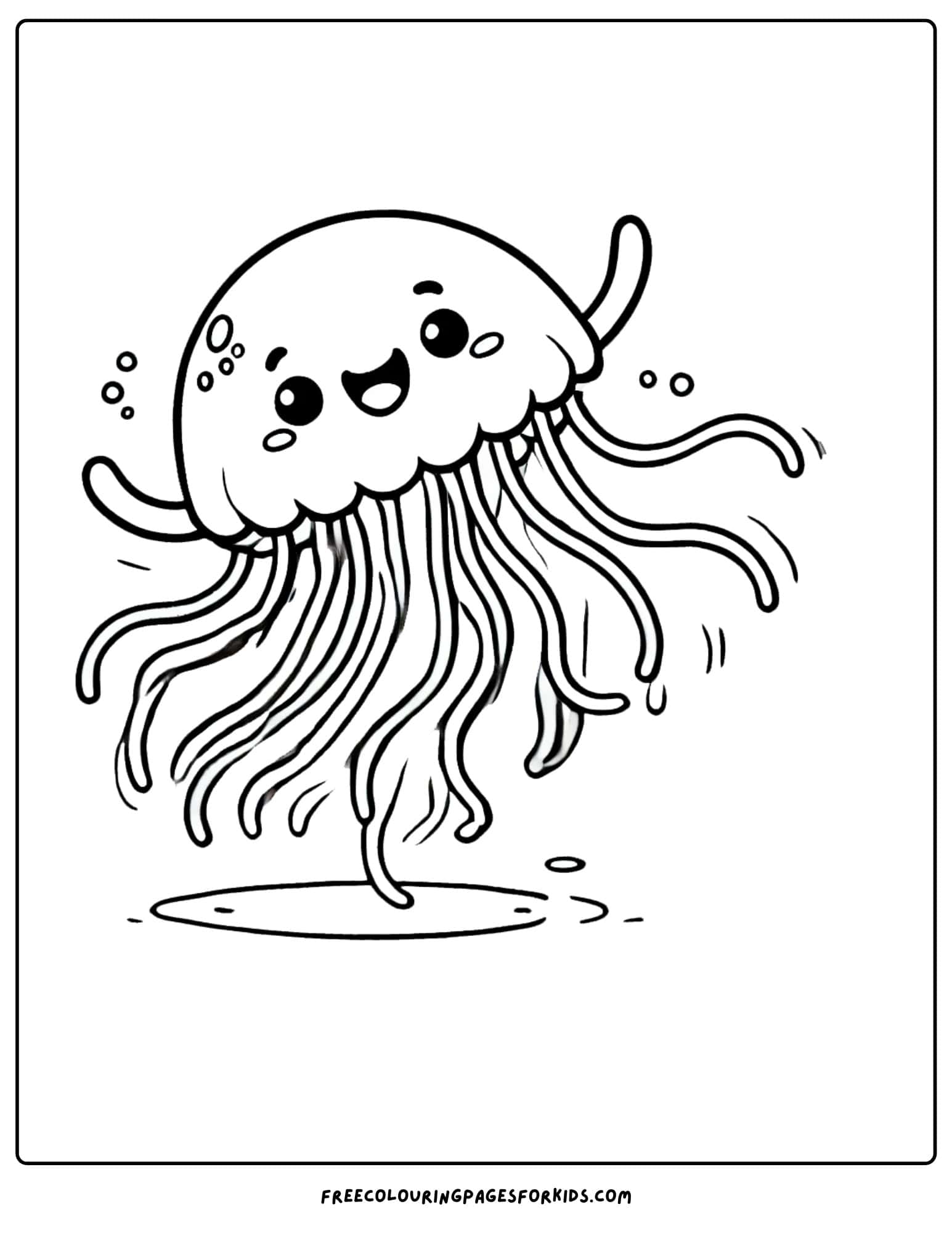 jellyfish dancing coloring page