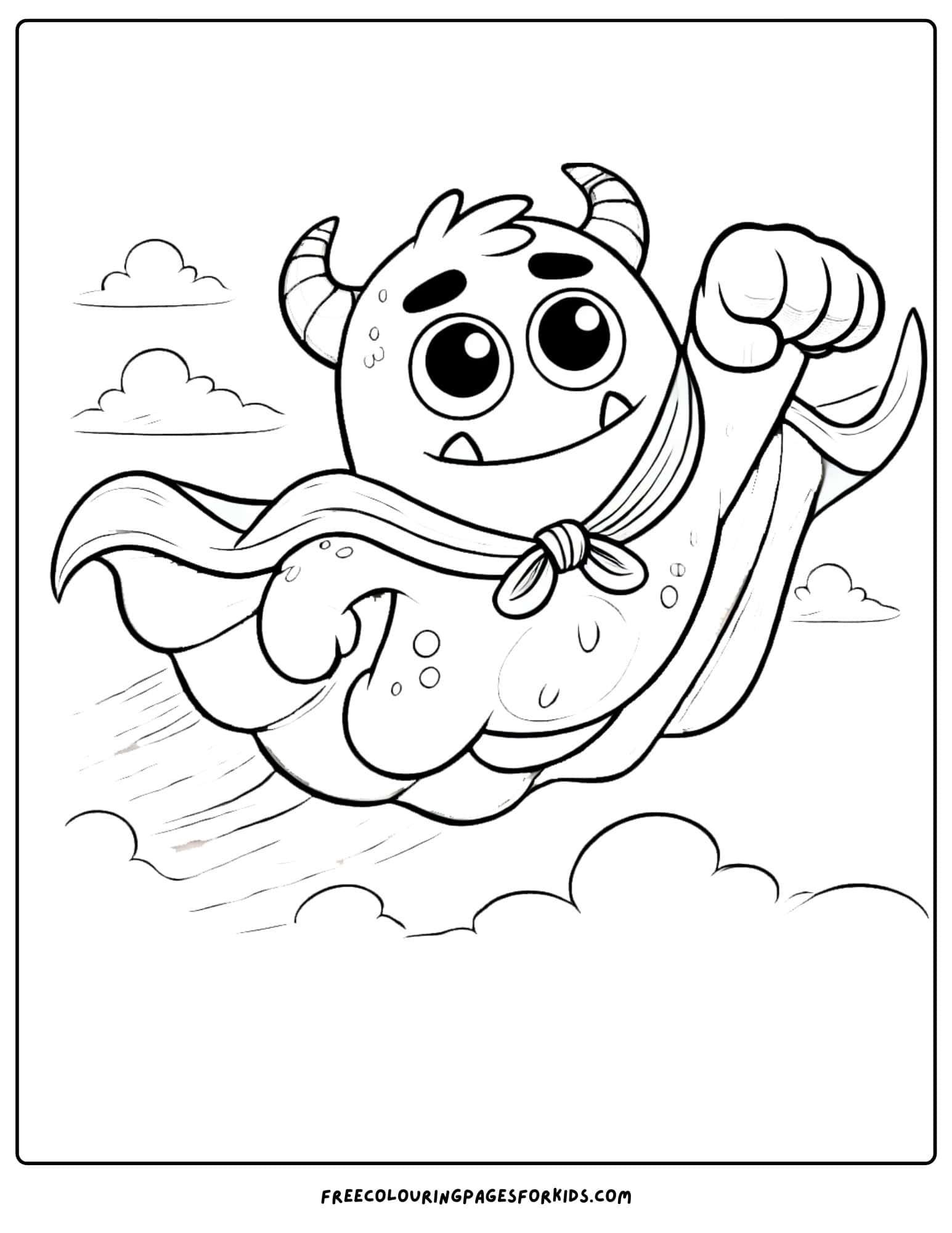 monster superhro coloring page