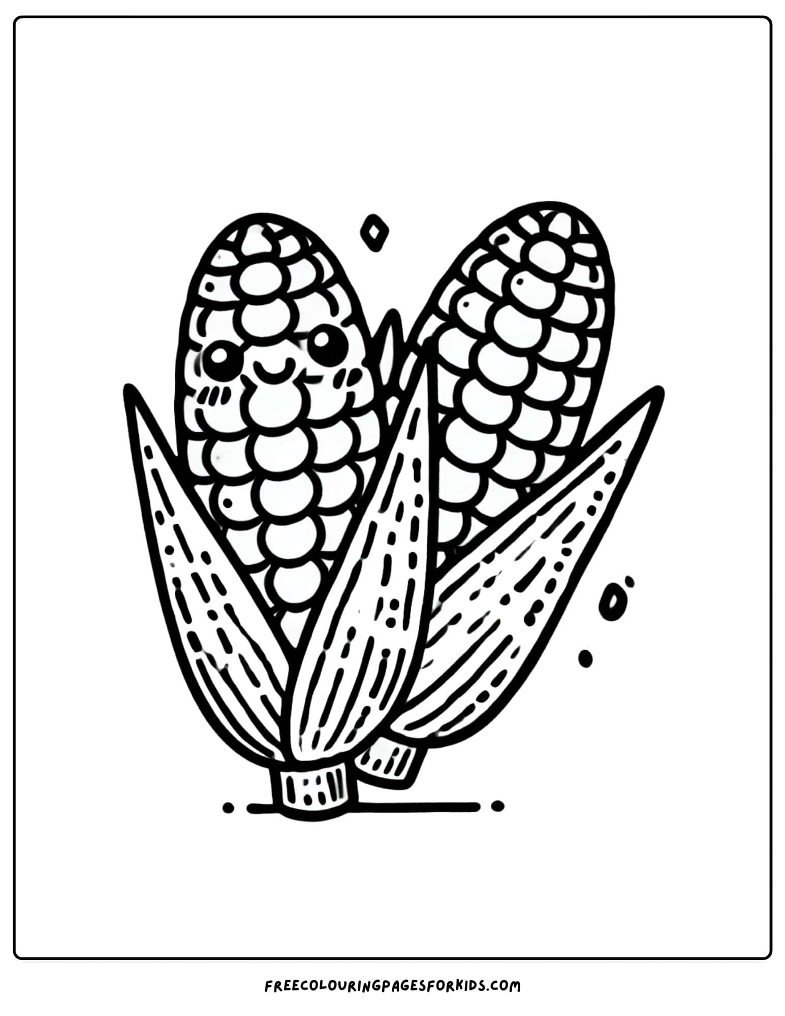 thanksgiving indian corn coloring page