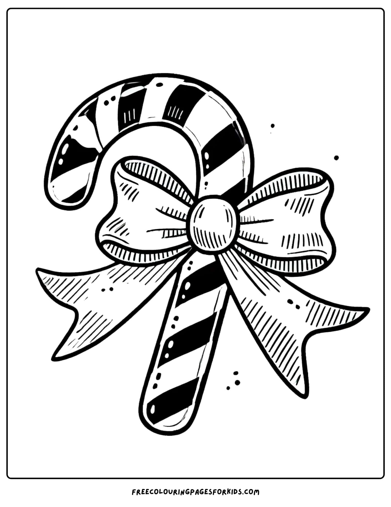 christmas candy cane coloring page