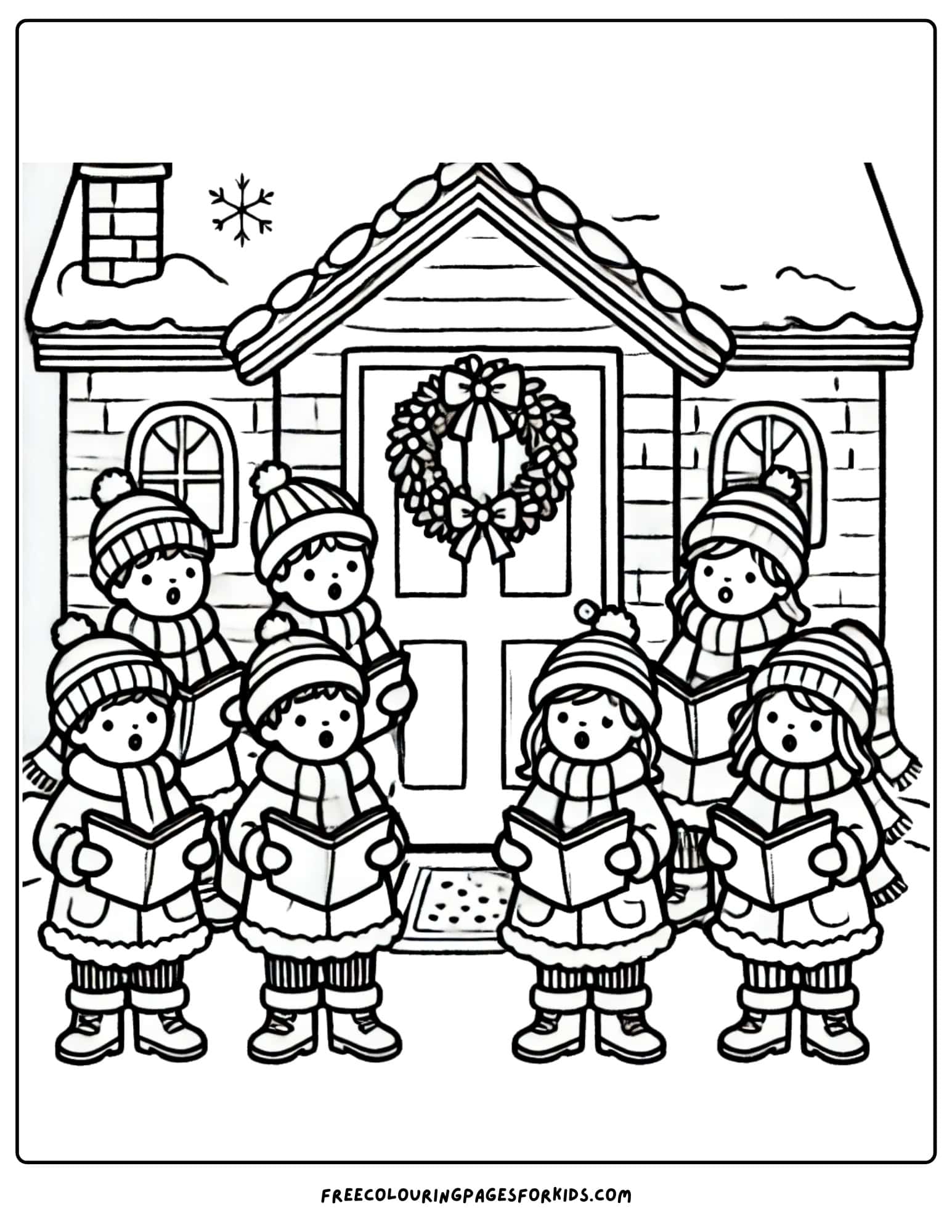 christmas carols coloring page