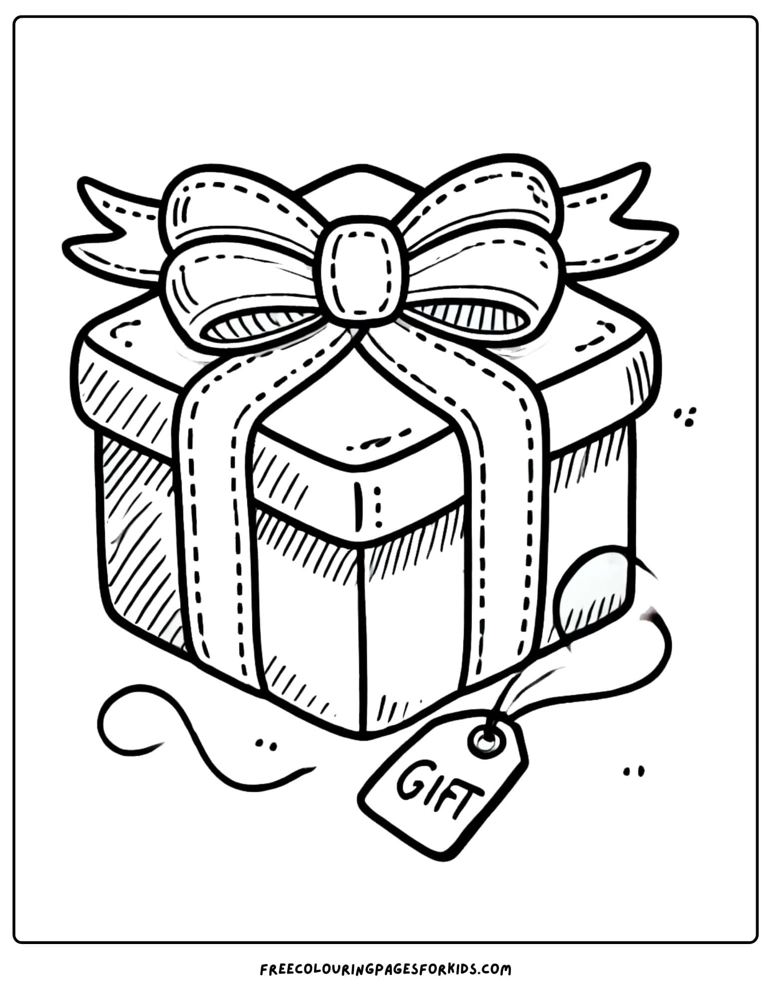 christmas present coloring page