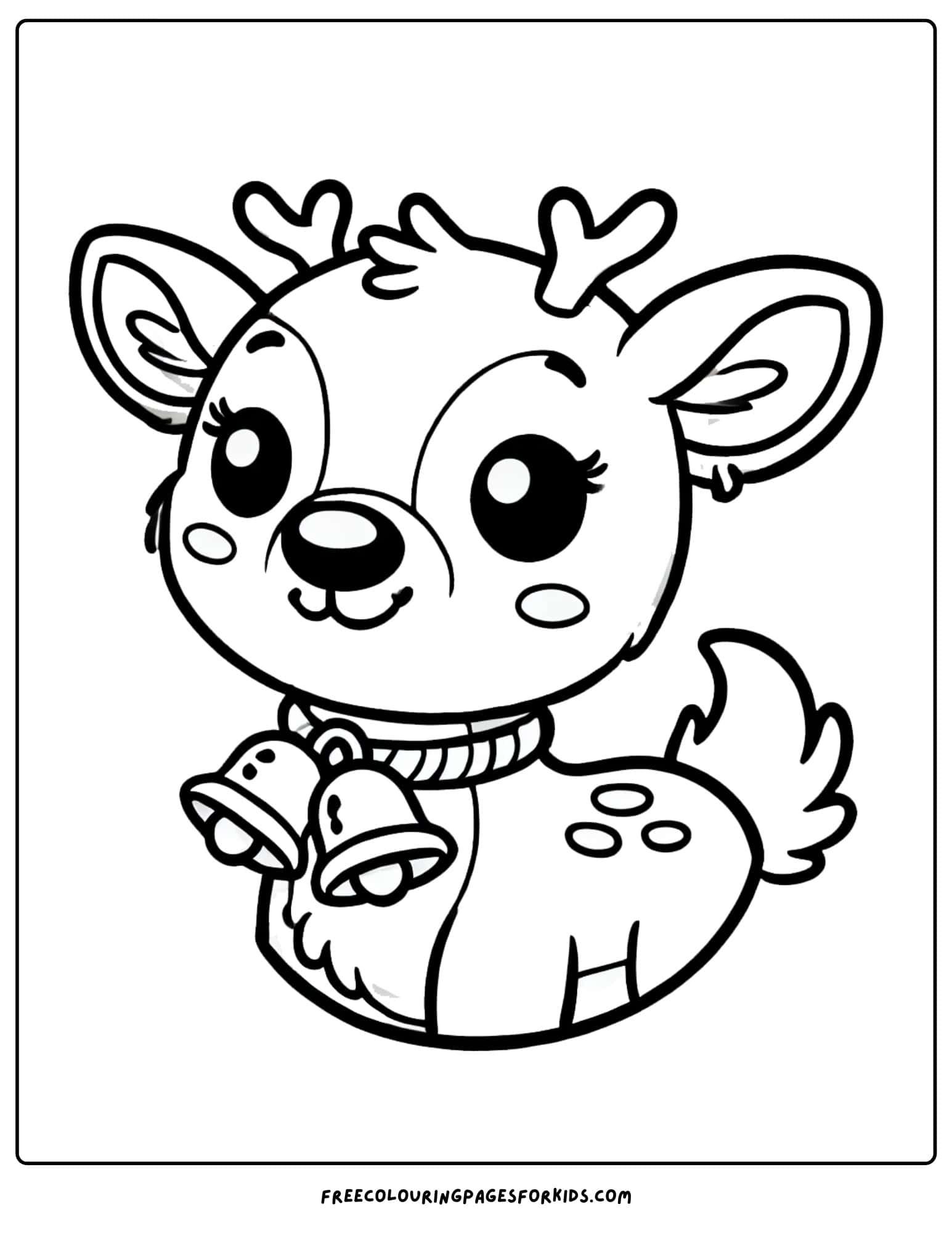 christmas reindeer coloring page